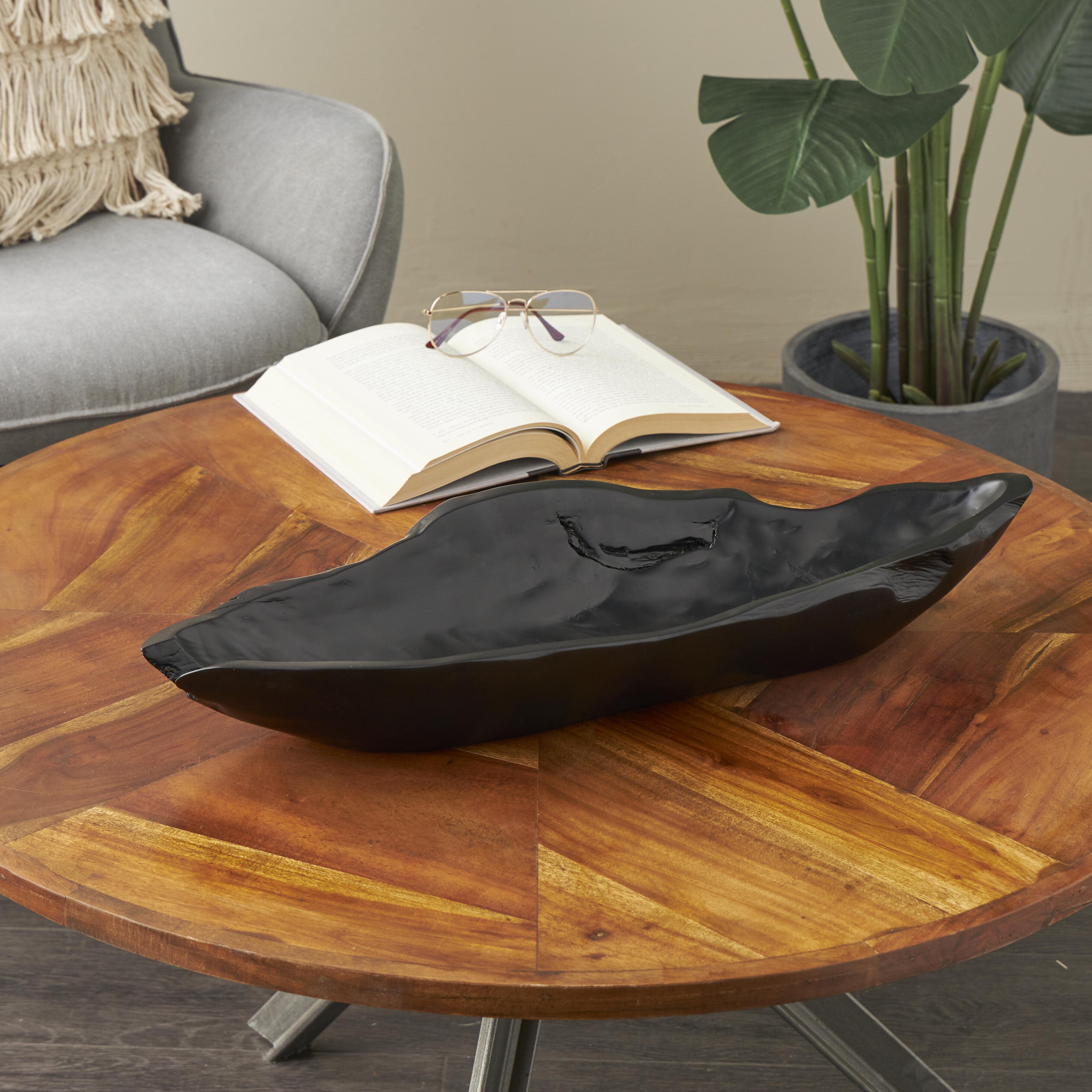 Bayberry Lane Live Edge Abstract Decorative Bowl, , rollover