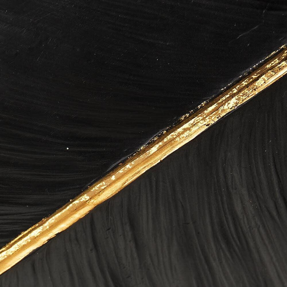 CosmoLiving by Cosmopolitan Gold Accents Decorative Feather Bowl, , swatch