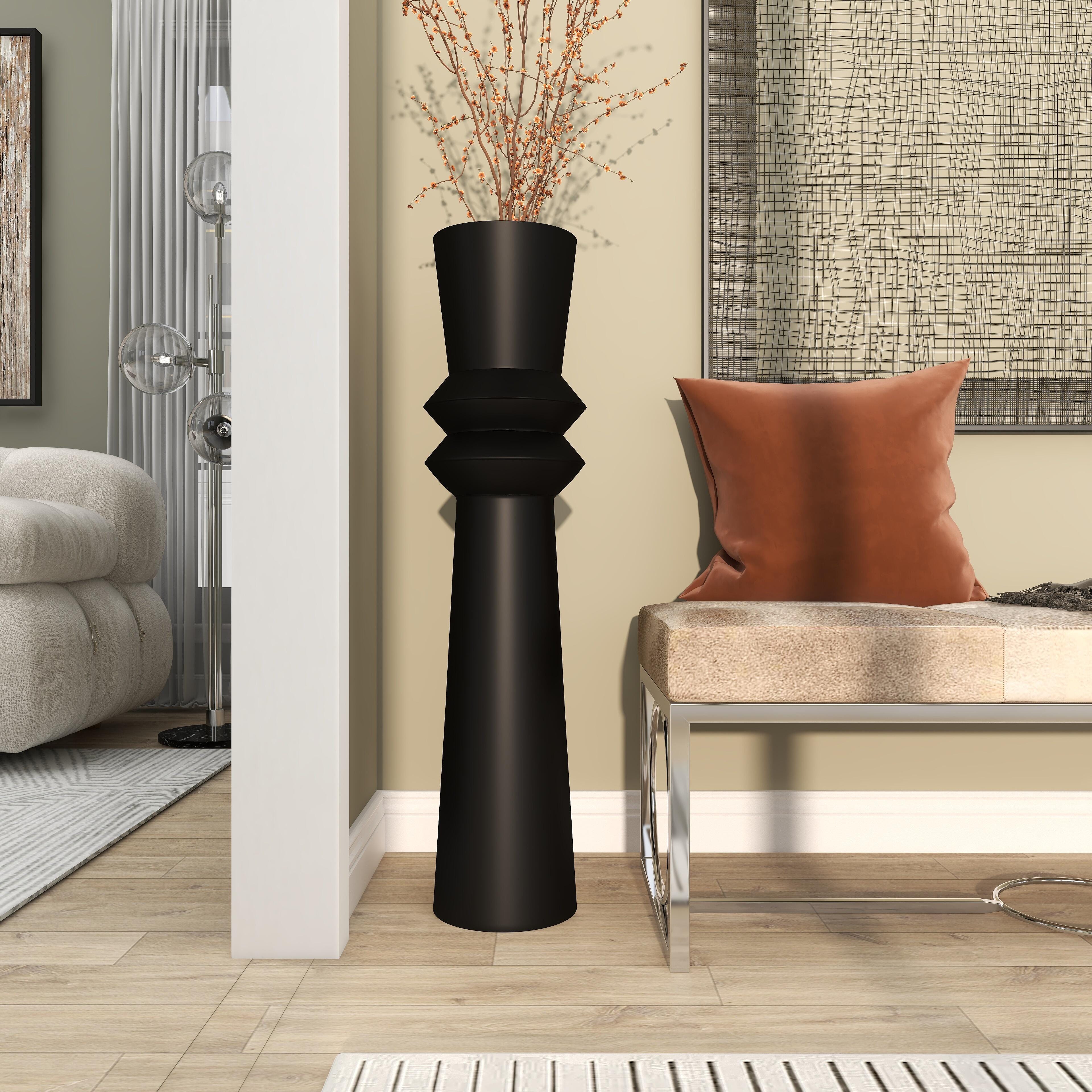 The Novogratz Decorative Floor Tall Vase, Black, large