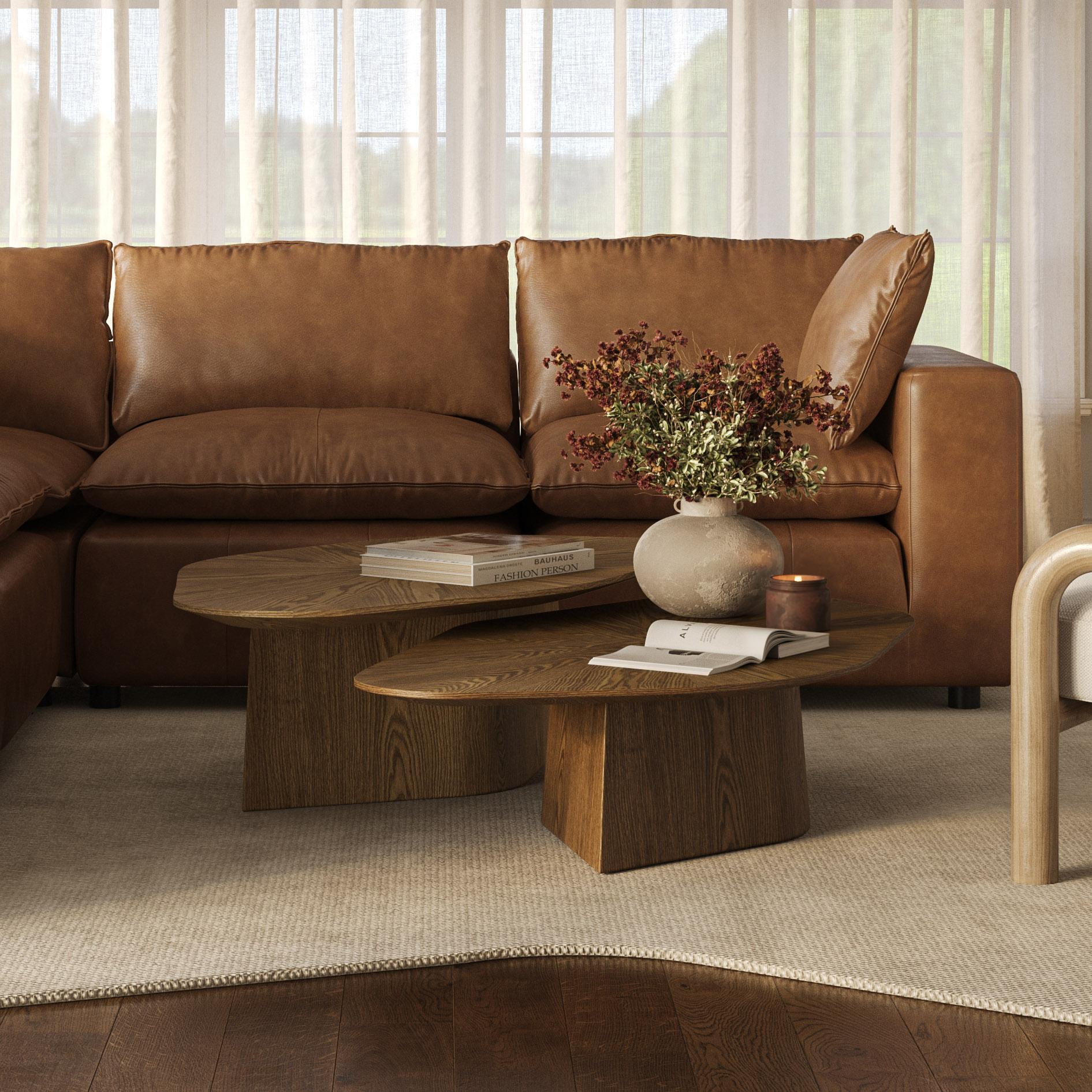 TOV Furniture Roche Coffee Table, Brown, large