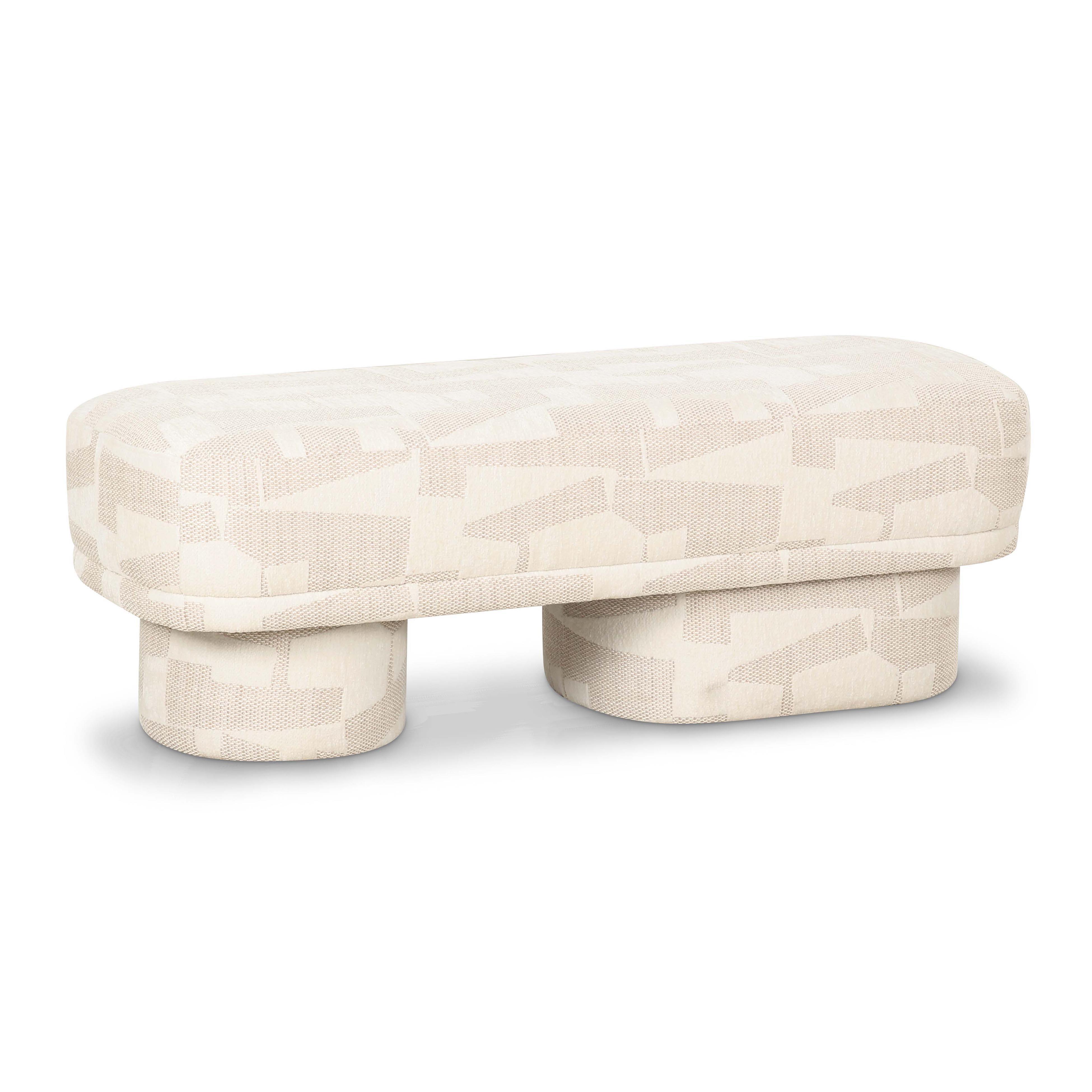 TOV Furniture Lena Bench, Cream, large