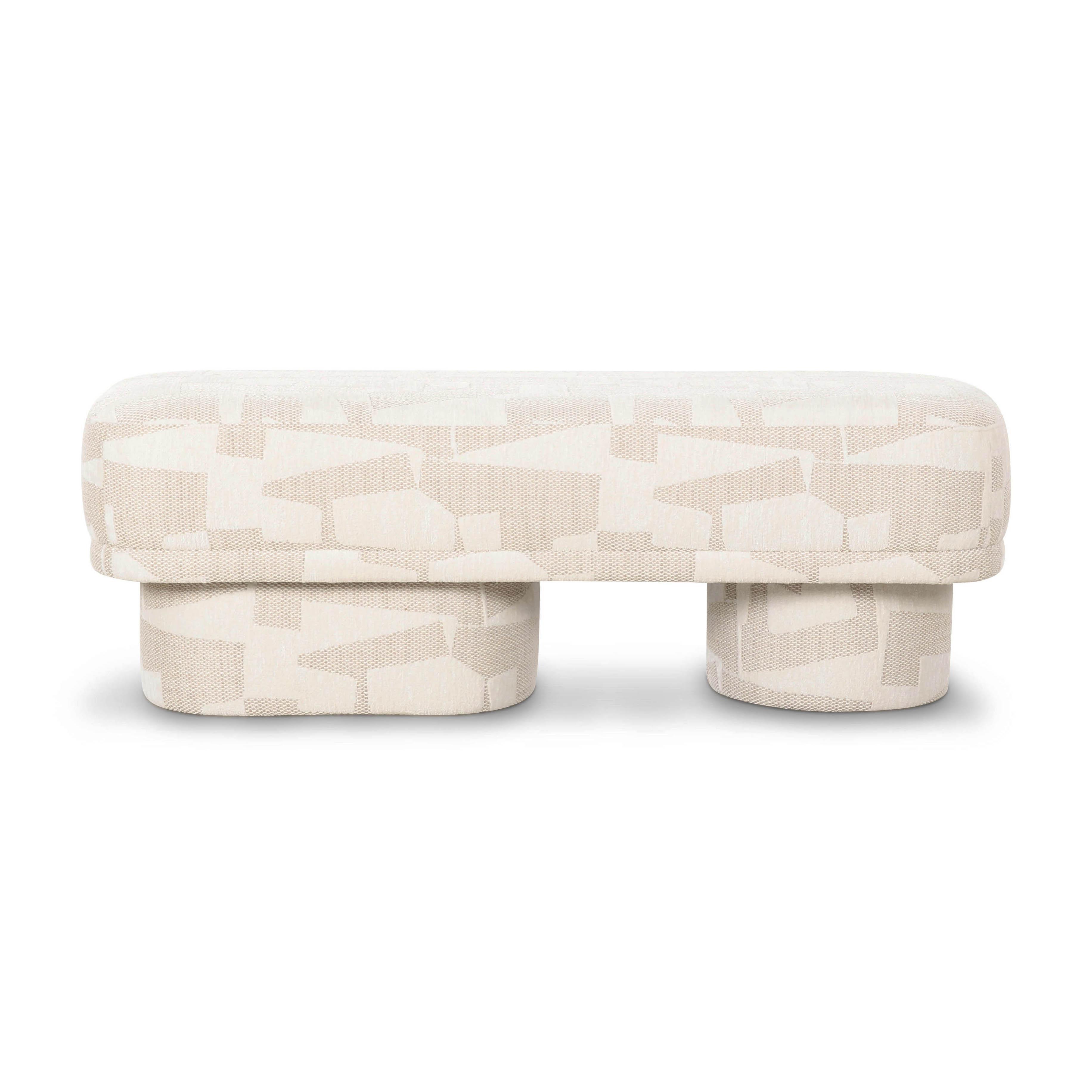 TOV Furniture Lena Bench, Cream, large