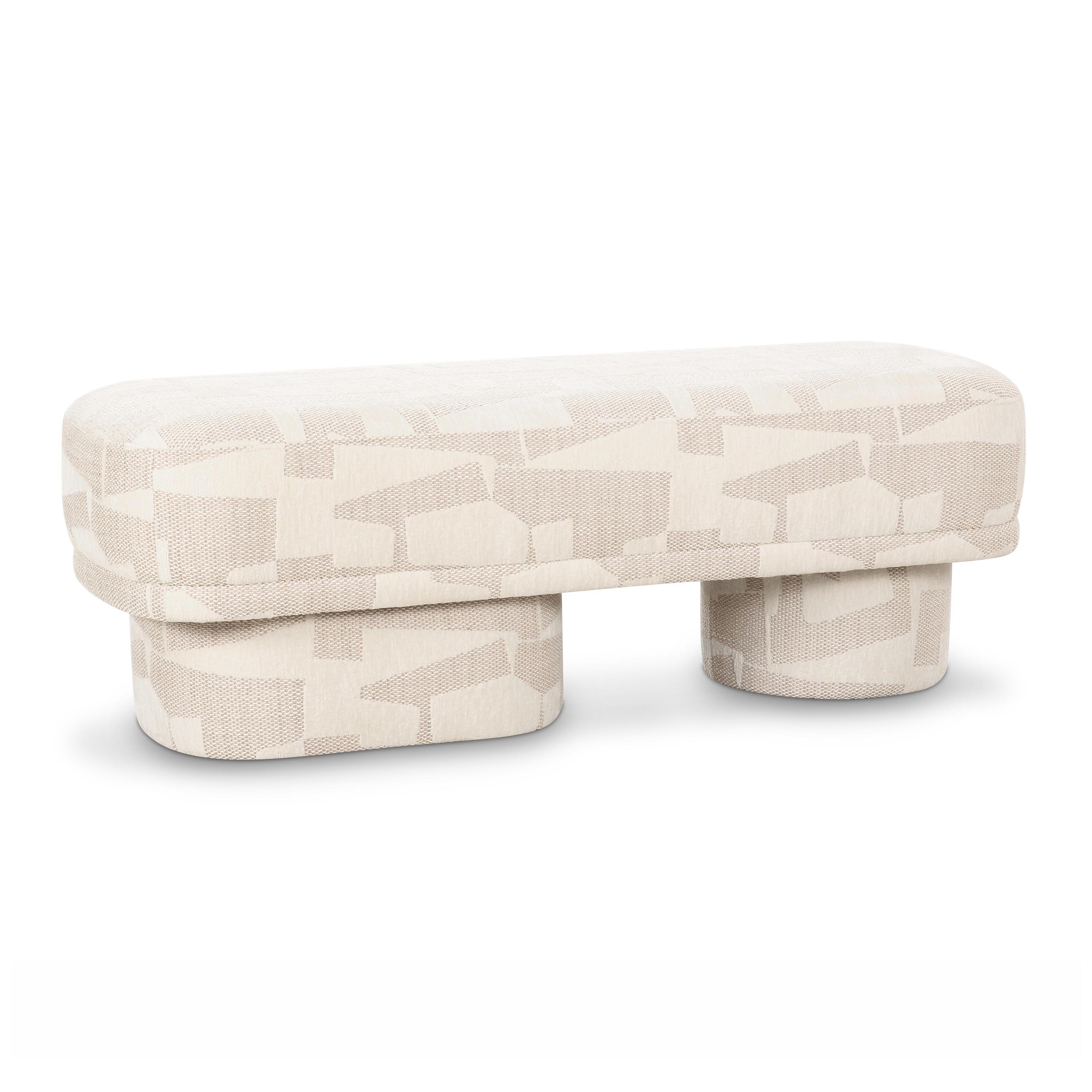 TOV Furniture Lena Bench, Cream, large
