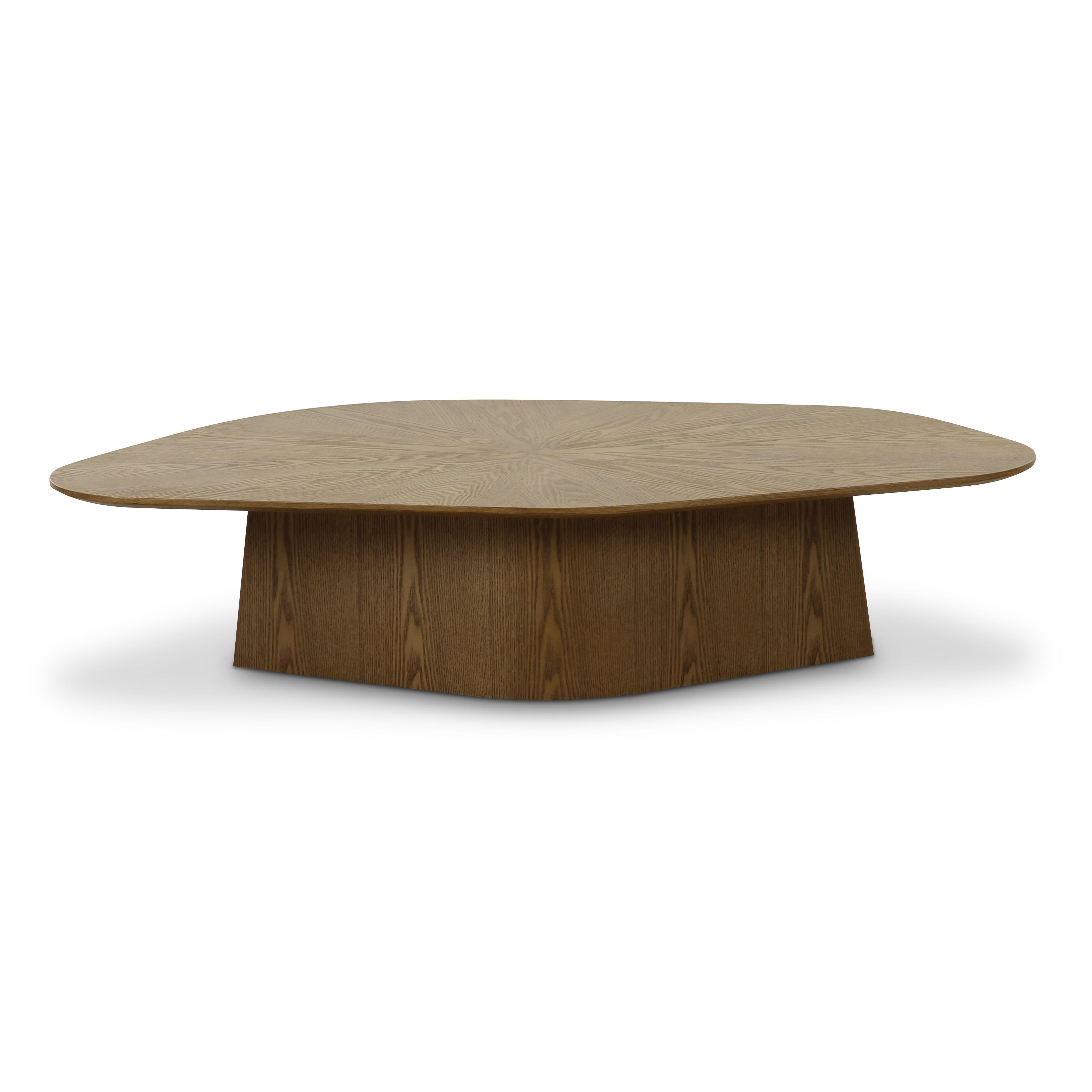 TOV Furniture Roche Low Coffee Table, Brown, large