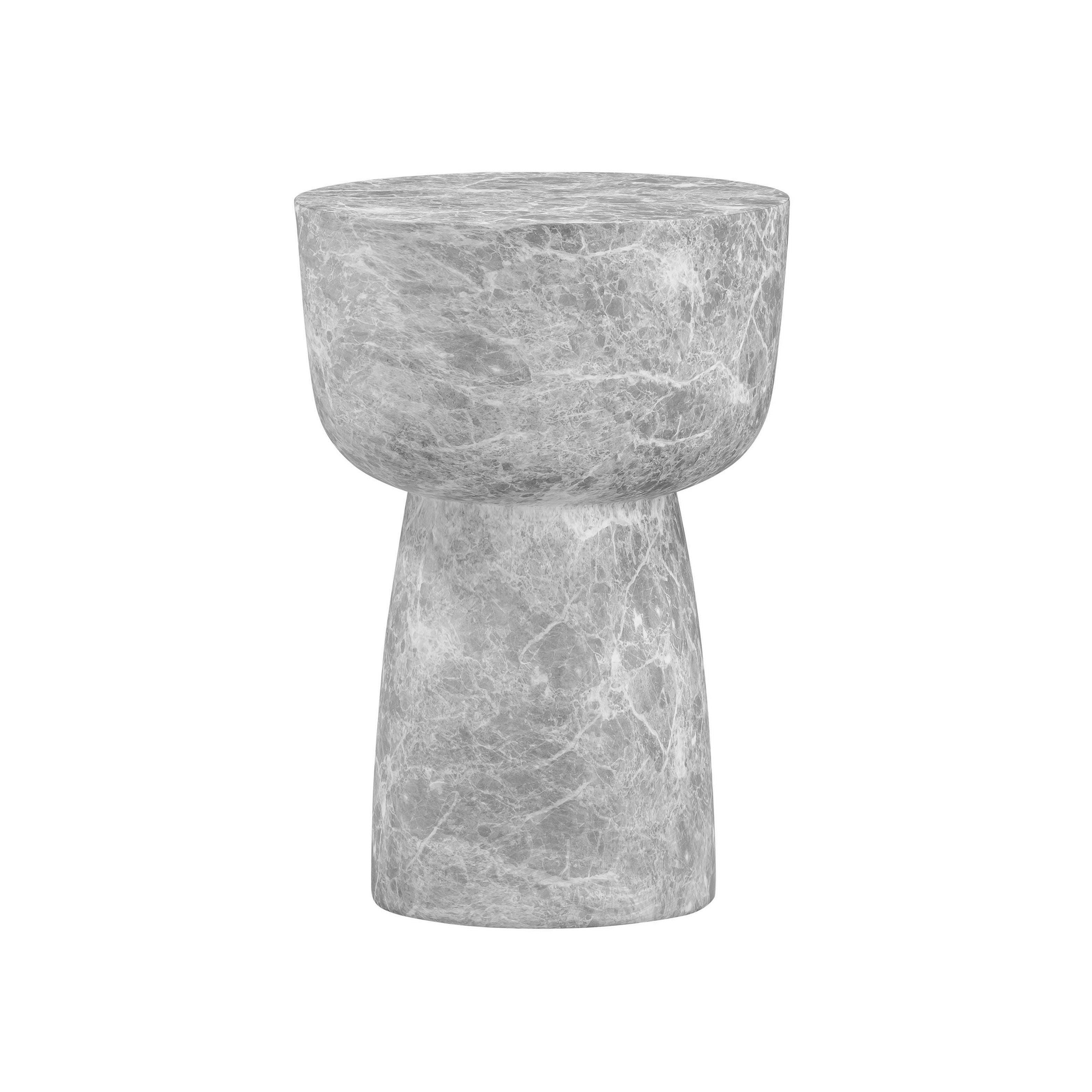 TOV Furniture Charra Side Table, Gray, large