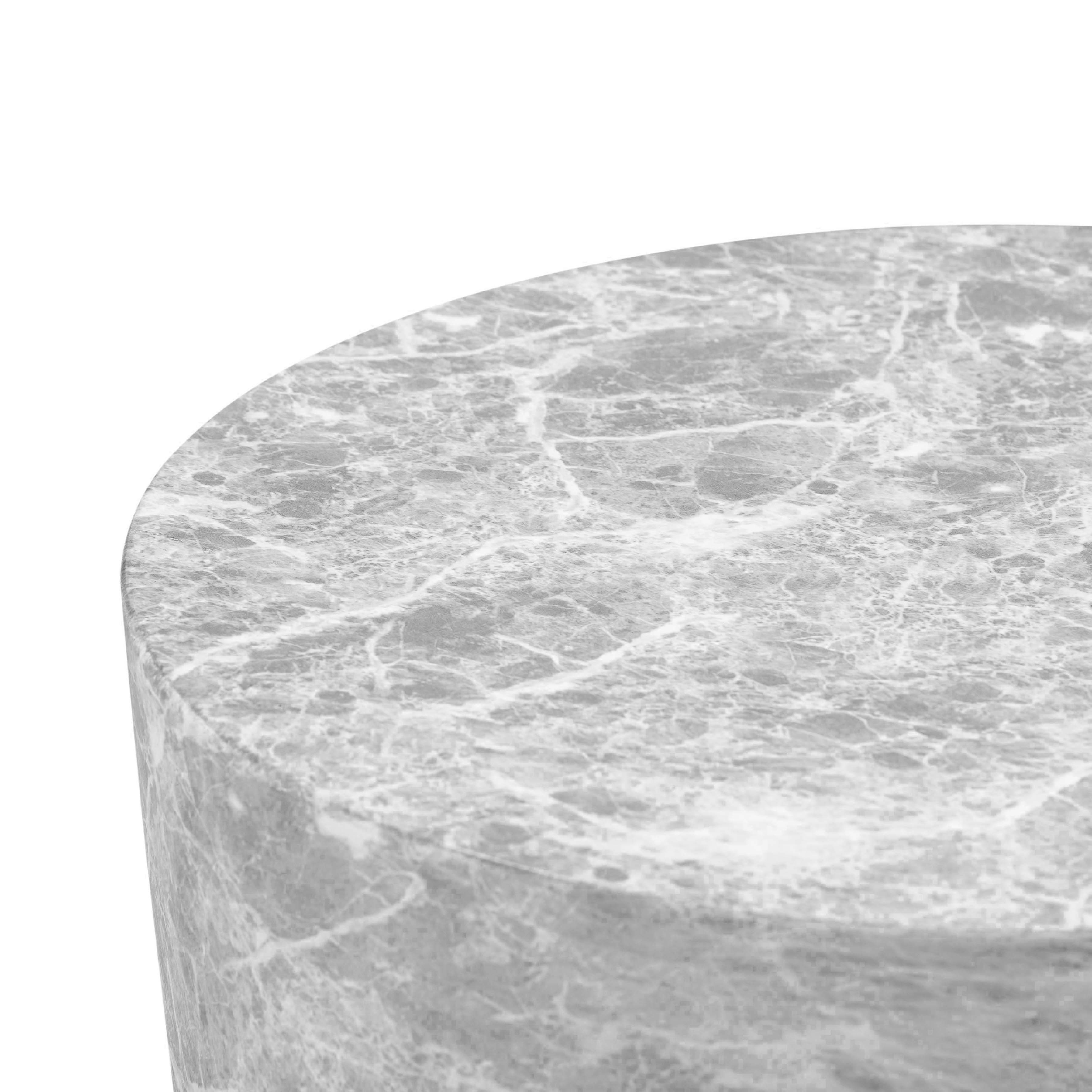 TOV Furniture Charra Side Table, Gray, large
