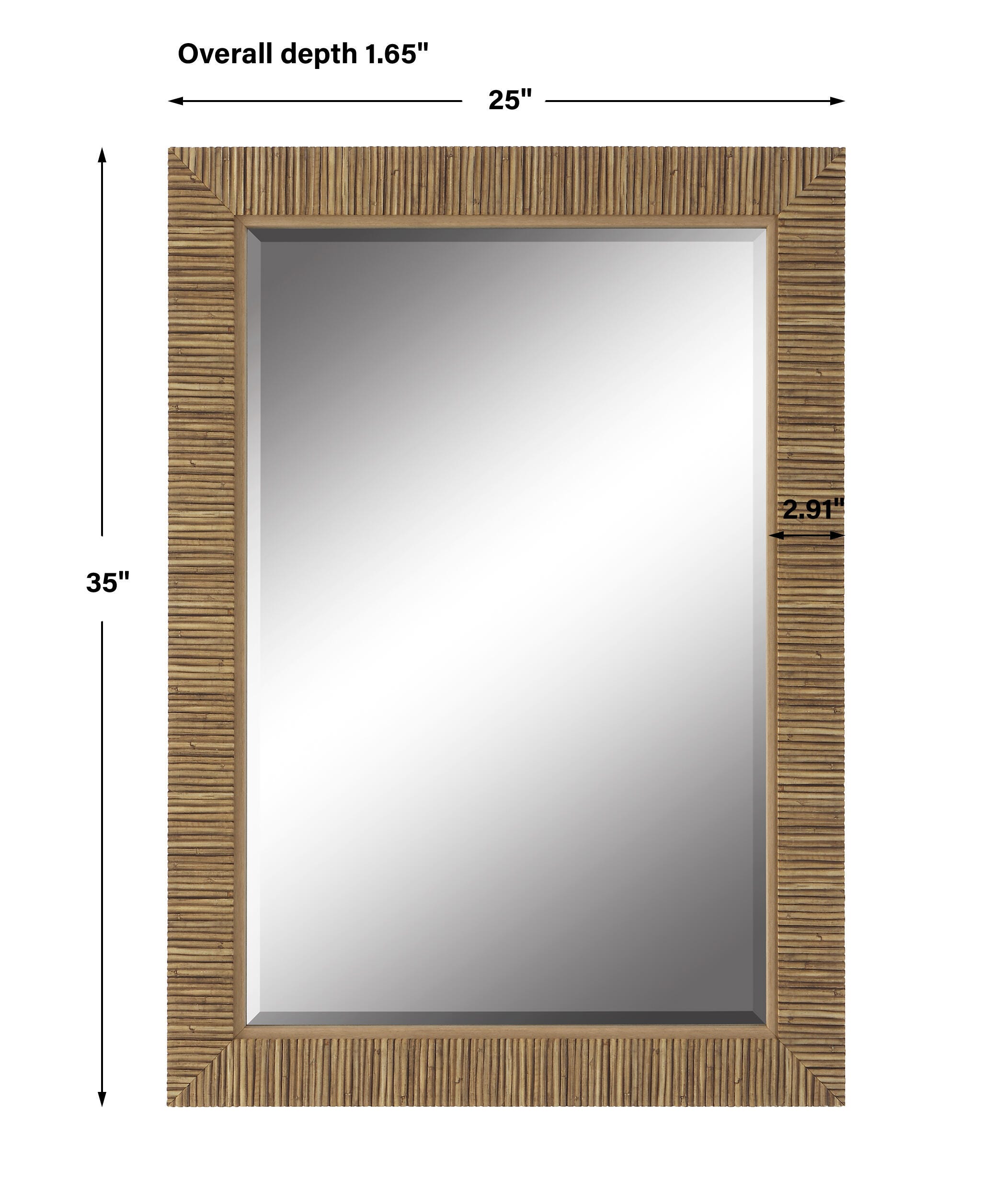 Exalted Living Coastal Rectangle Wall Mirror, , large