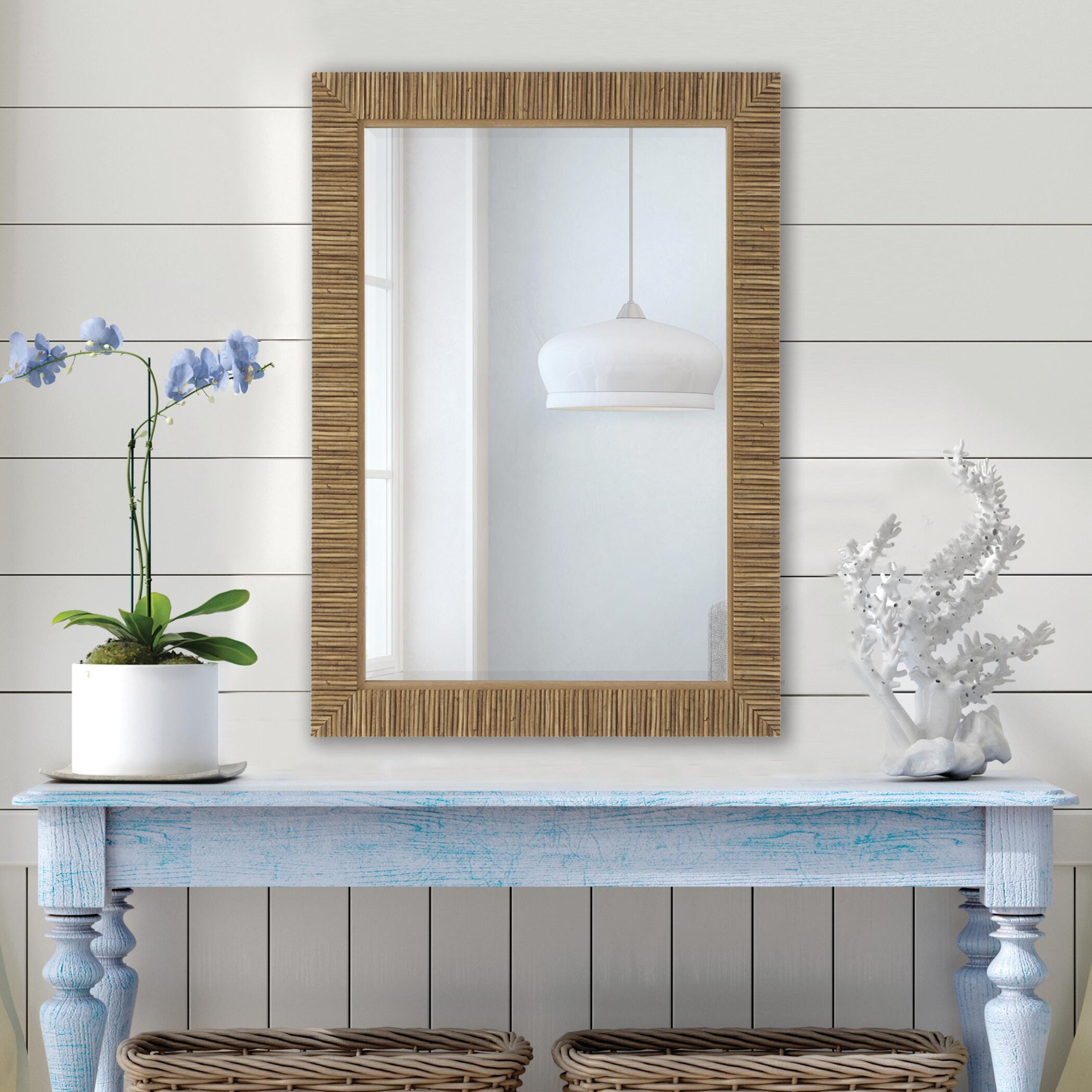Exalted Living Coastal Rectangle Wall Mirror, , large