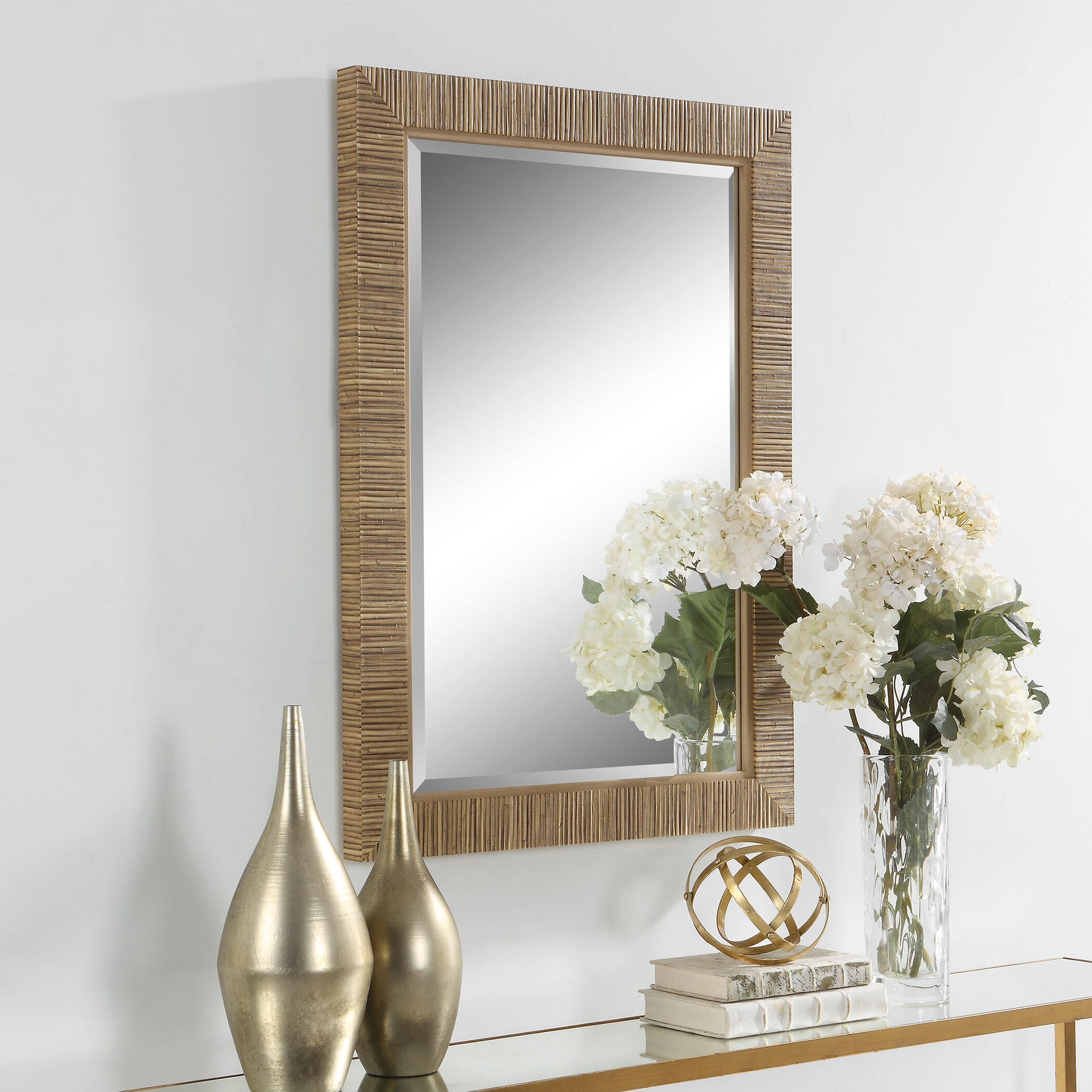 Exalted Living Coastal Rectangle Wall Mirror, , large