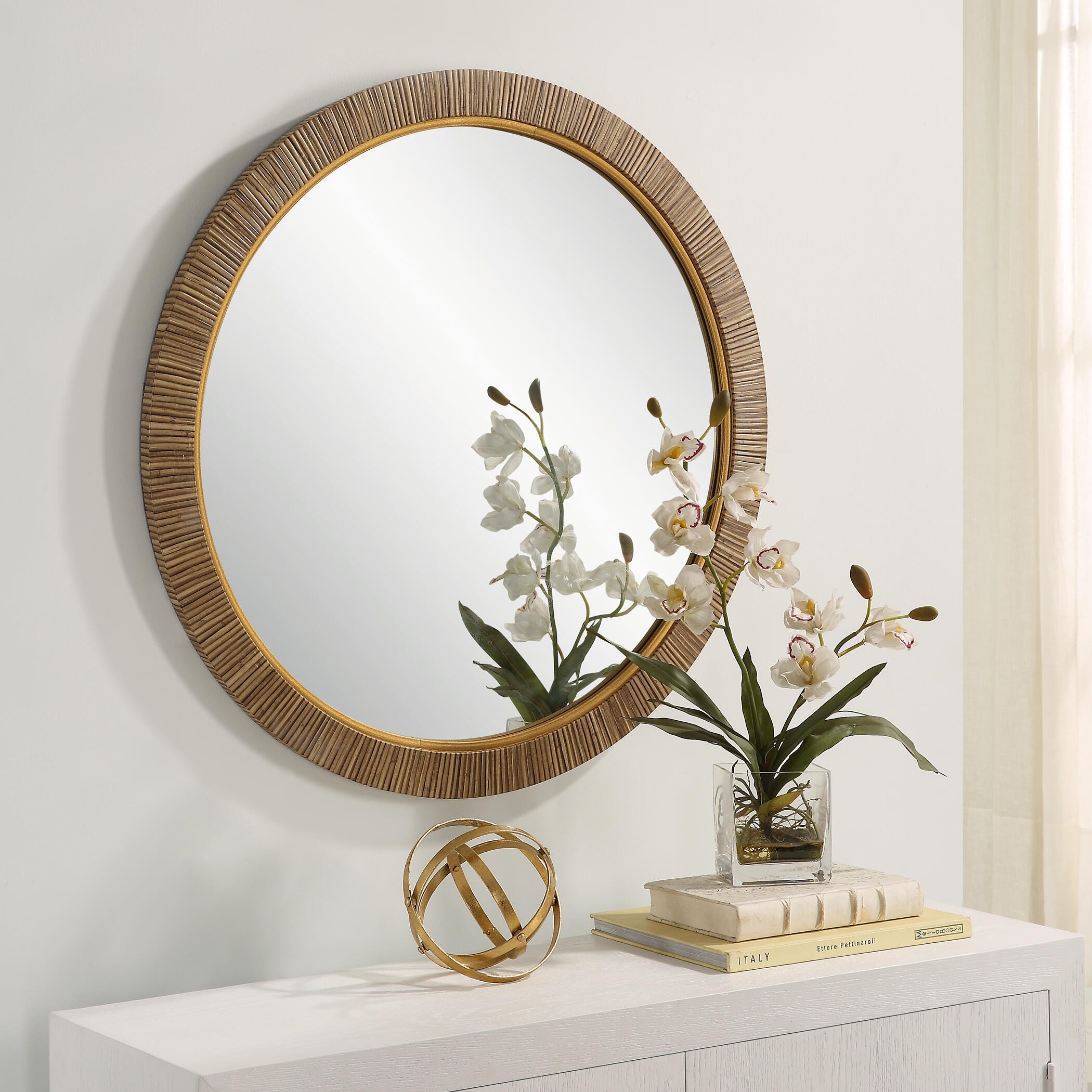 Exalted Living Round Wall Mirror, , large