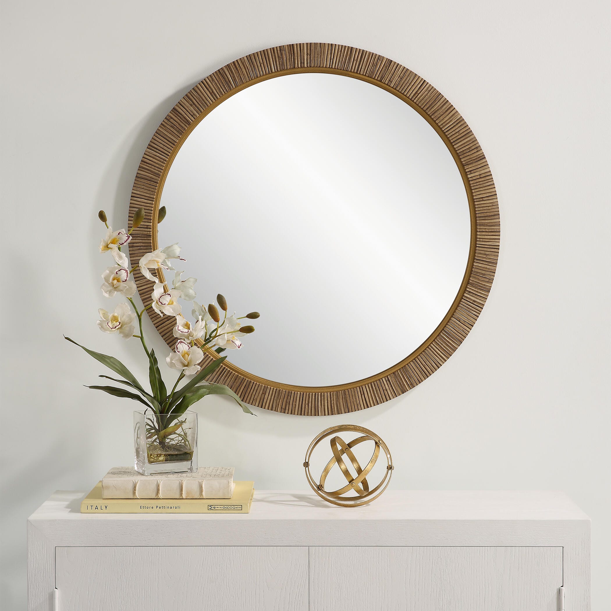 Exalted Living Round Wall Mirror, , large