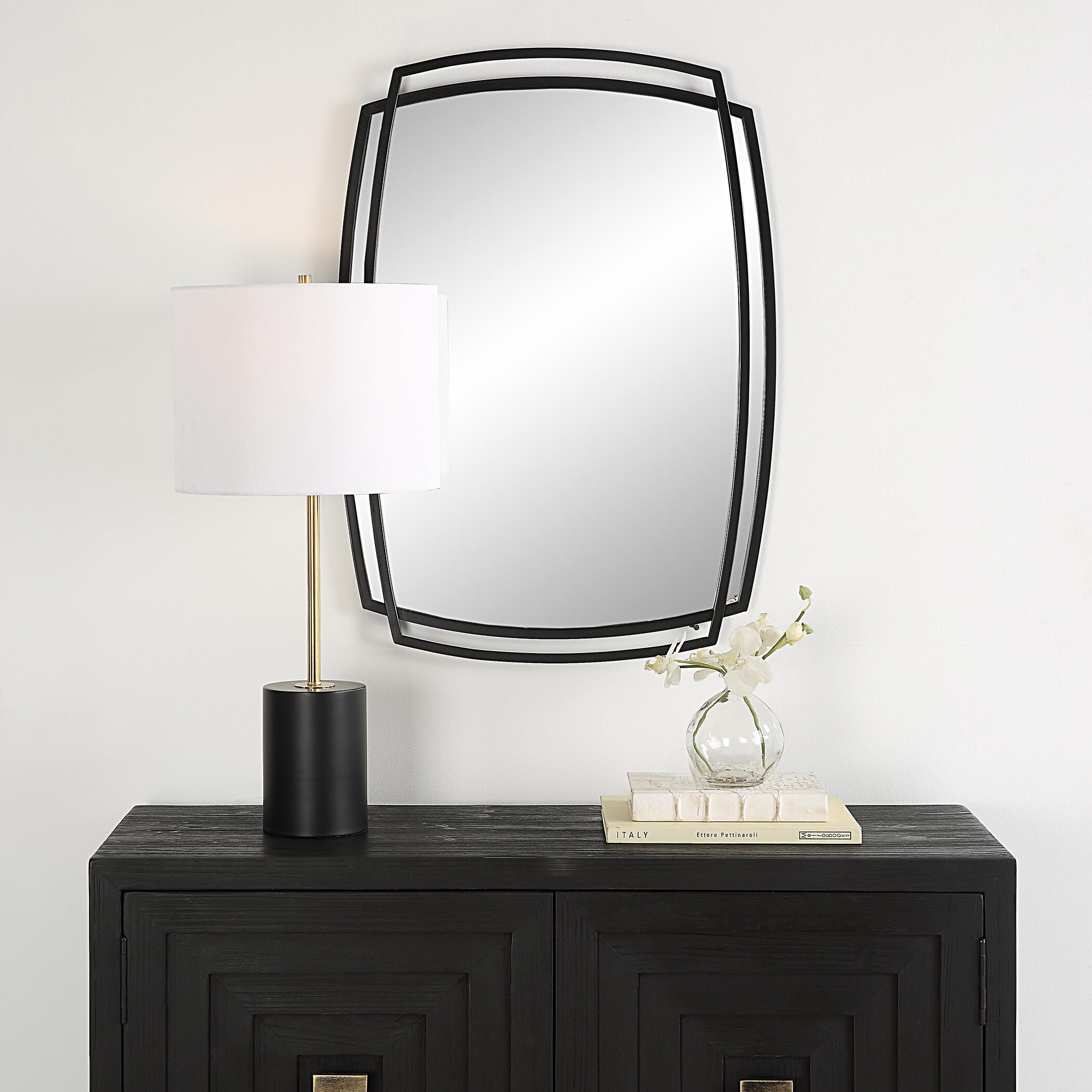 Exalted Living Curved Wall Mirror, , large