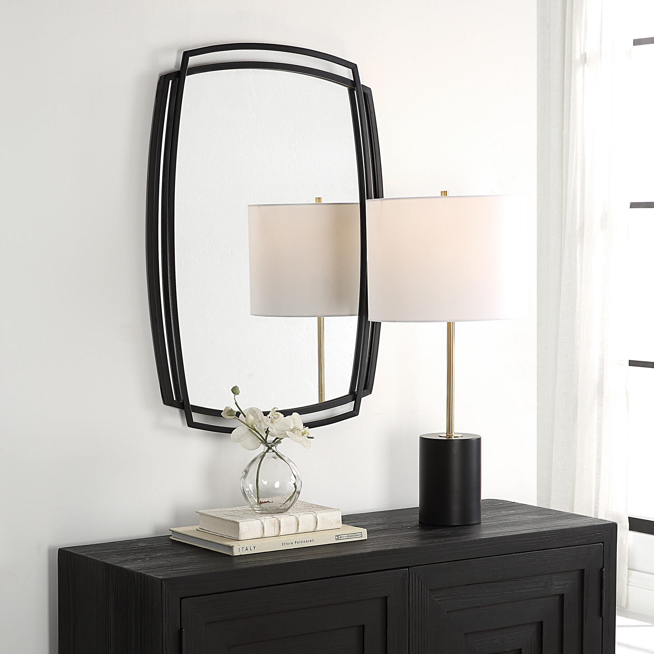 Exalted Living Curved Wall Mirror, , large