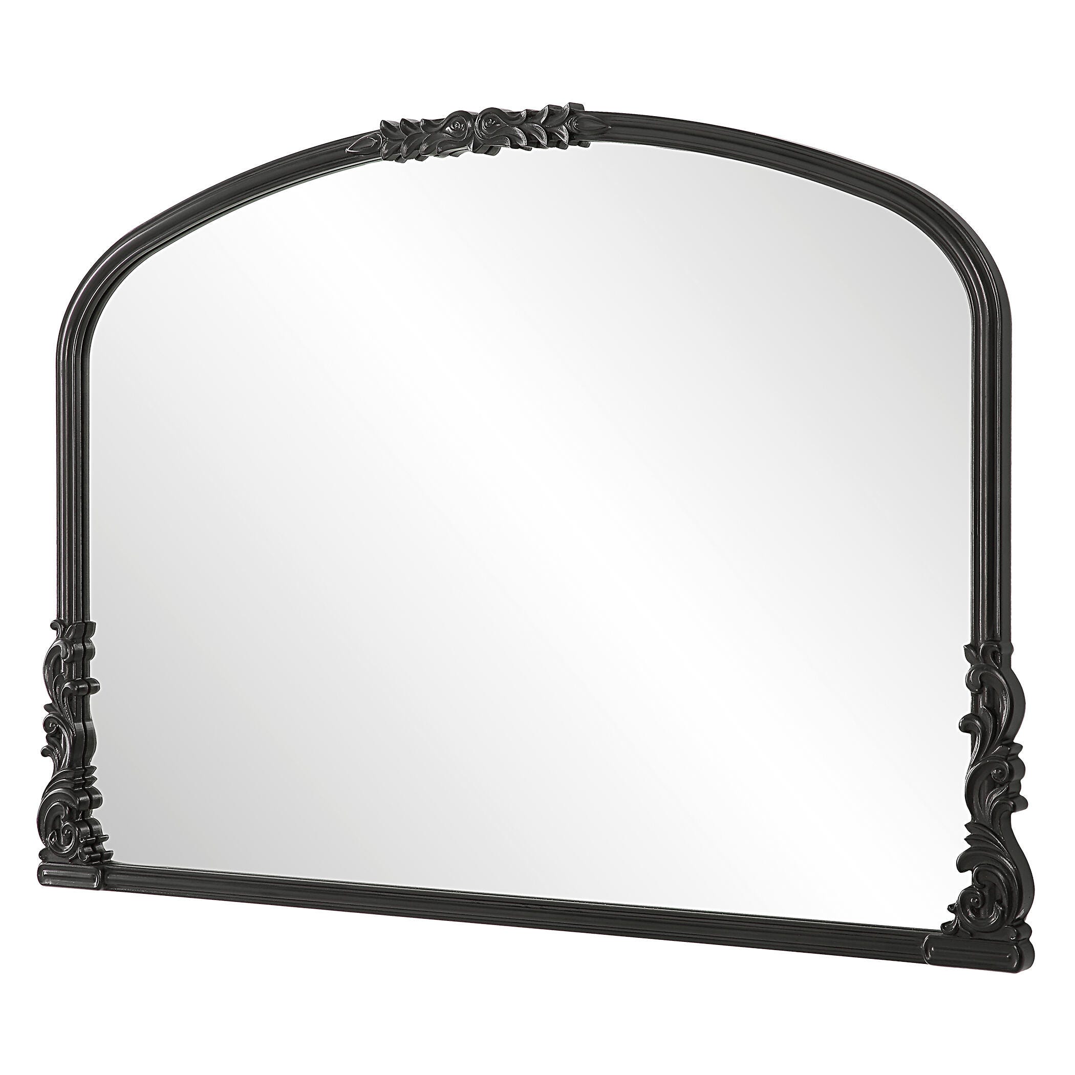Exalted Living Baroque Wall Mirror, Black, large