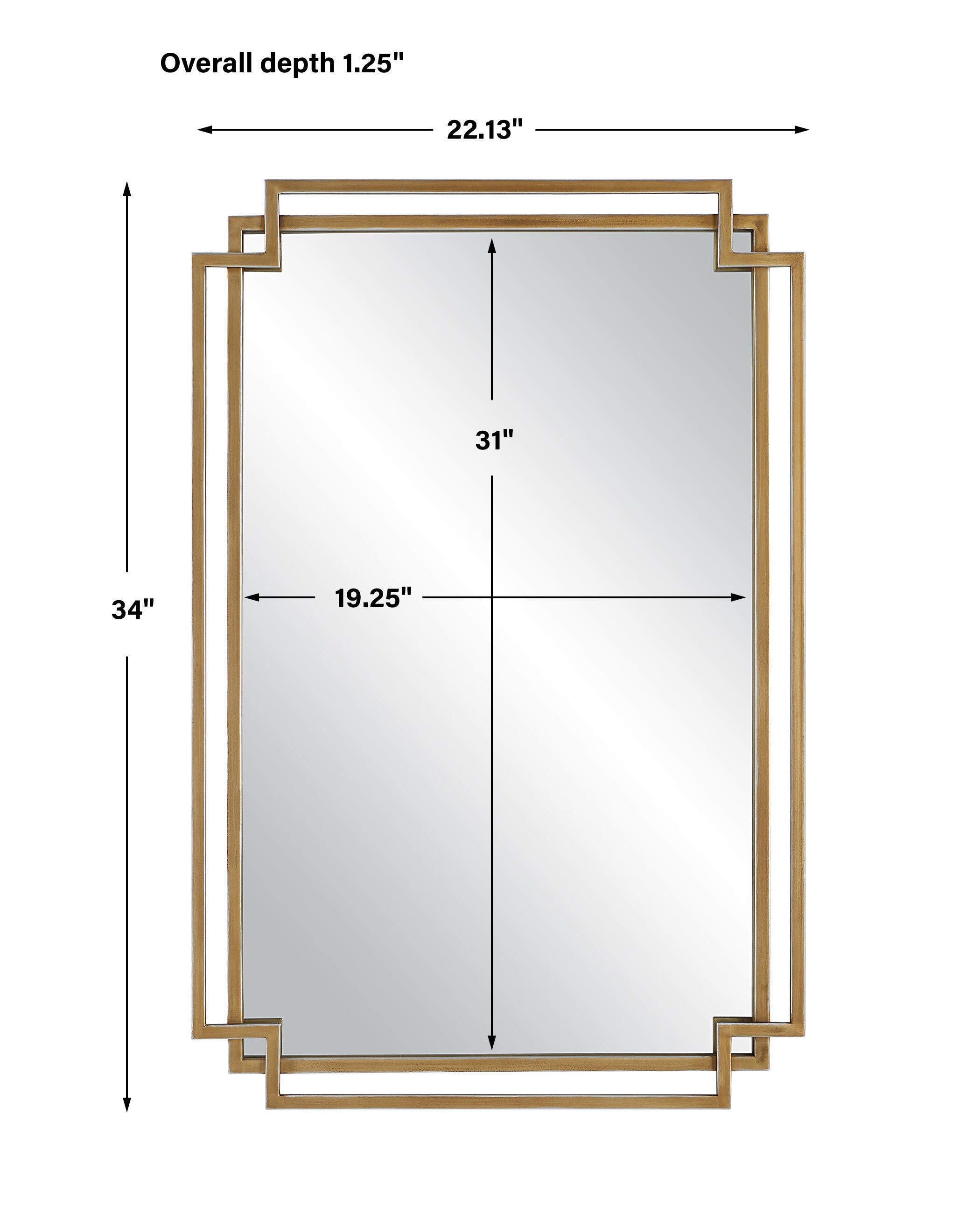 Exalted Living Overlapping Wall Mirror, , large