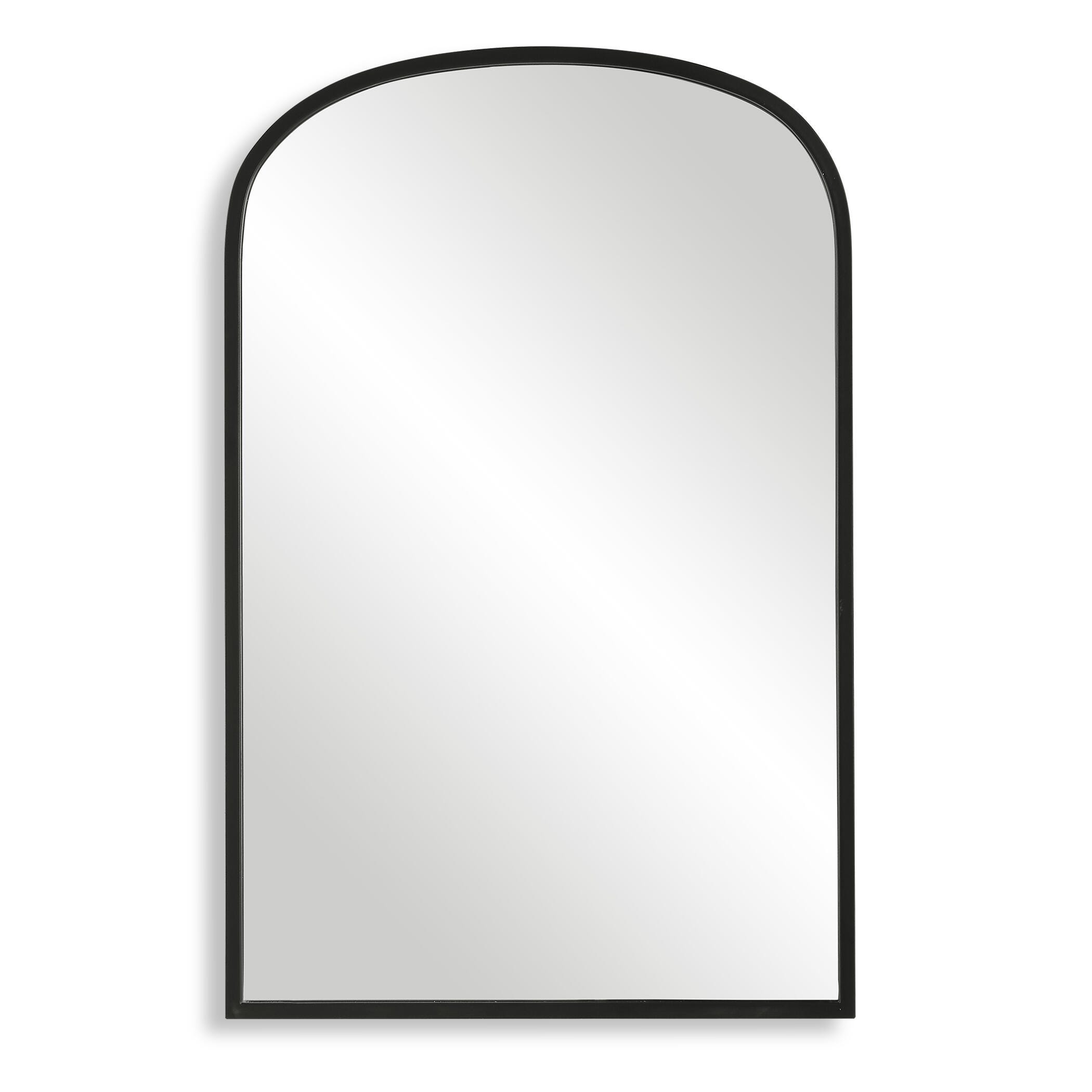 Exalted Living Radius Wall Mirror, Black, large