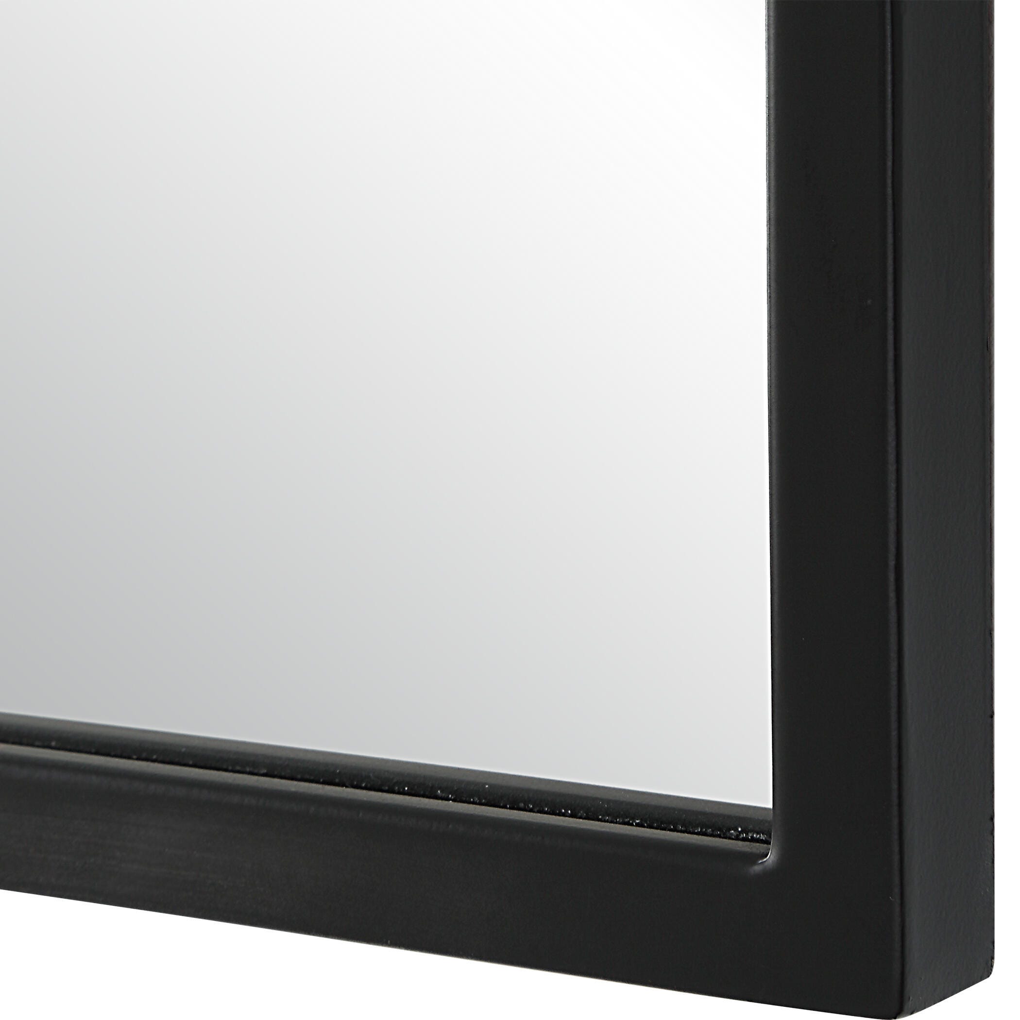 Exalted Living Radius Wall Mirror, Black, large