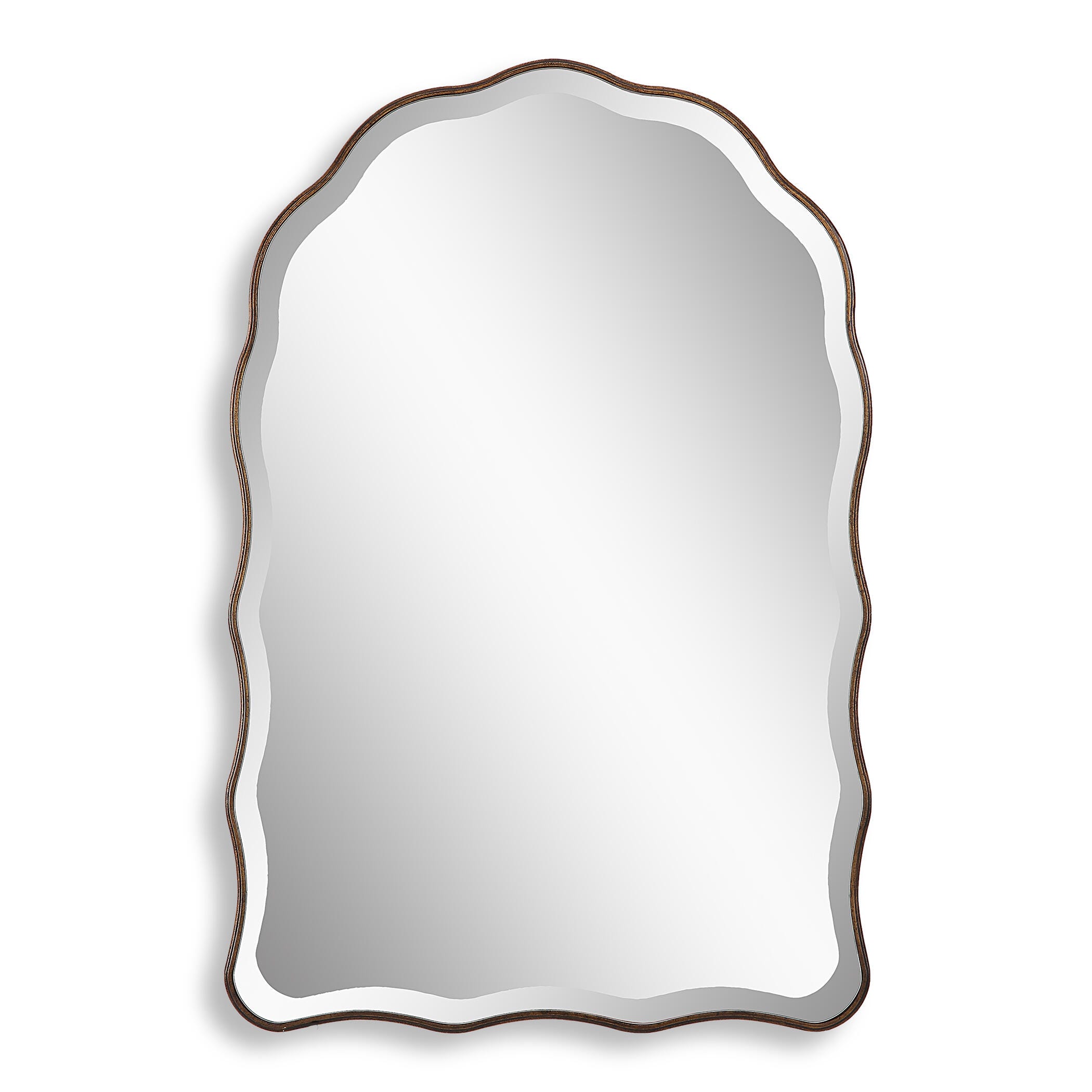 Exalted Living Scalloped Edges Wall Mirror, , large