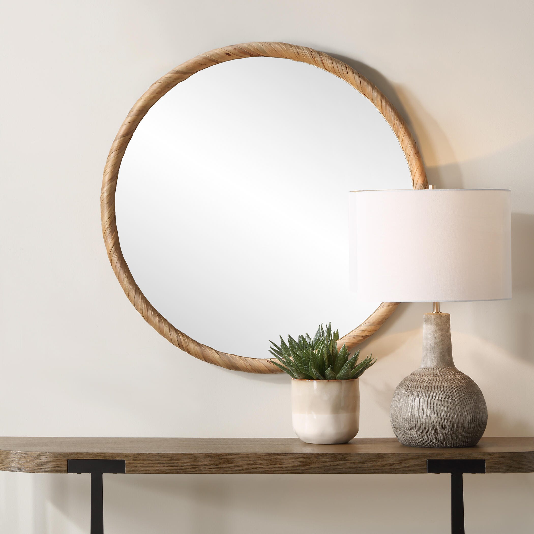 Exalted Living Round Accent Mirror, , large