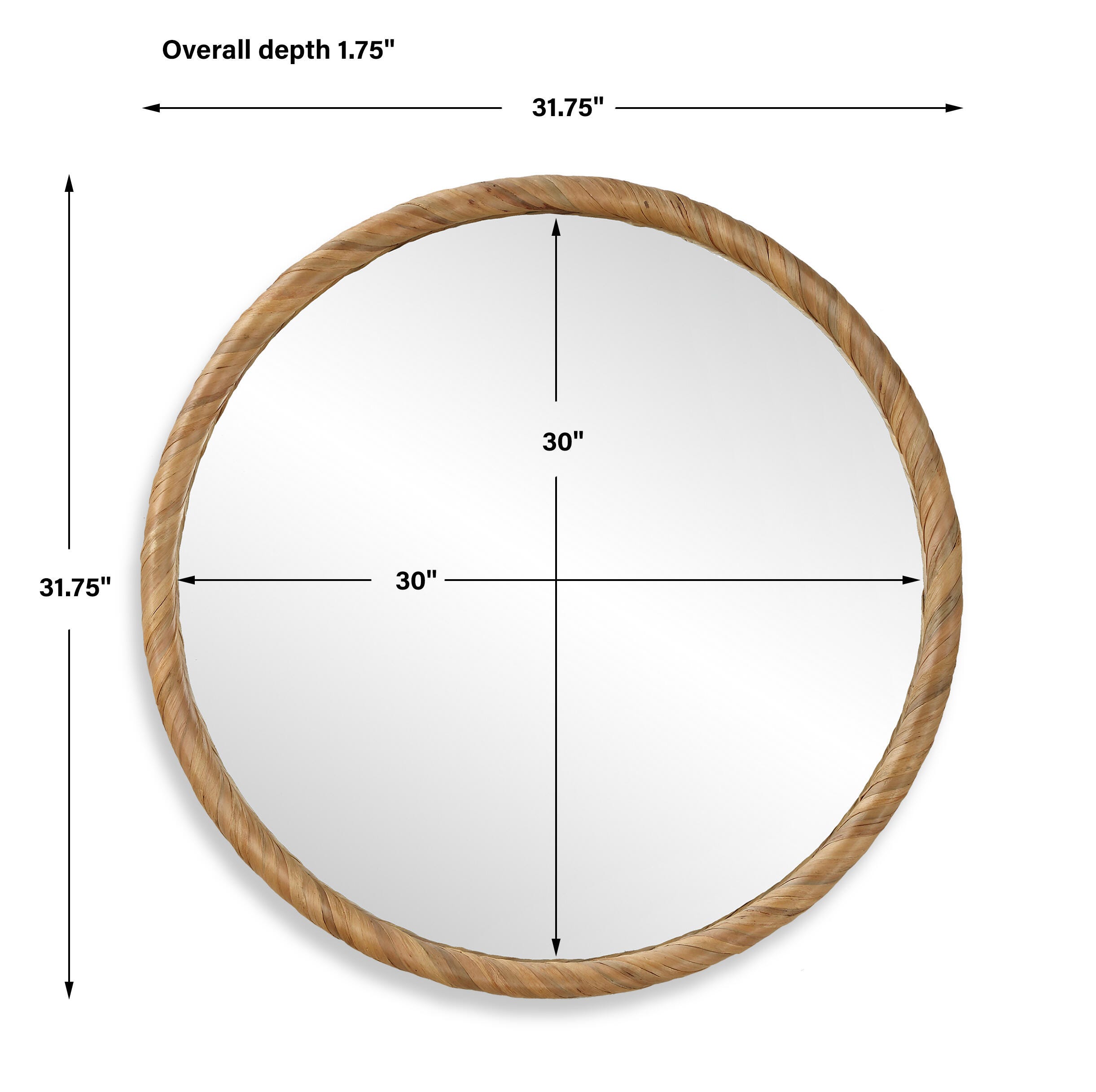 Exalted Living Round Accent Mirror, , large