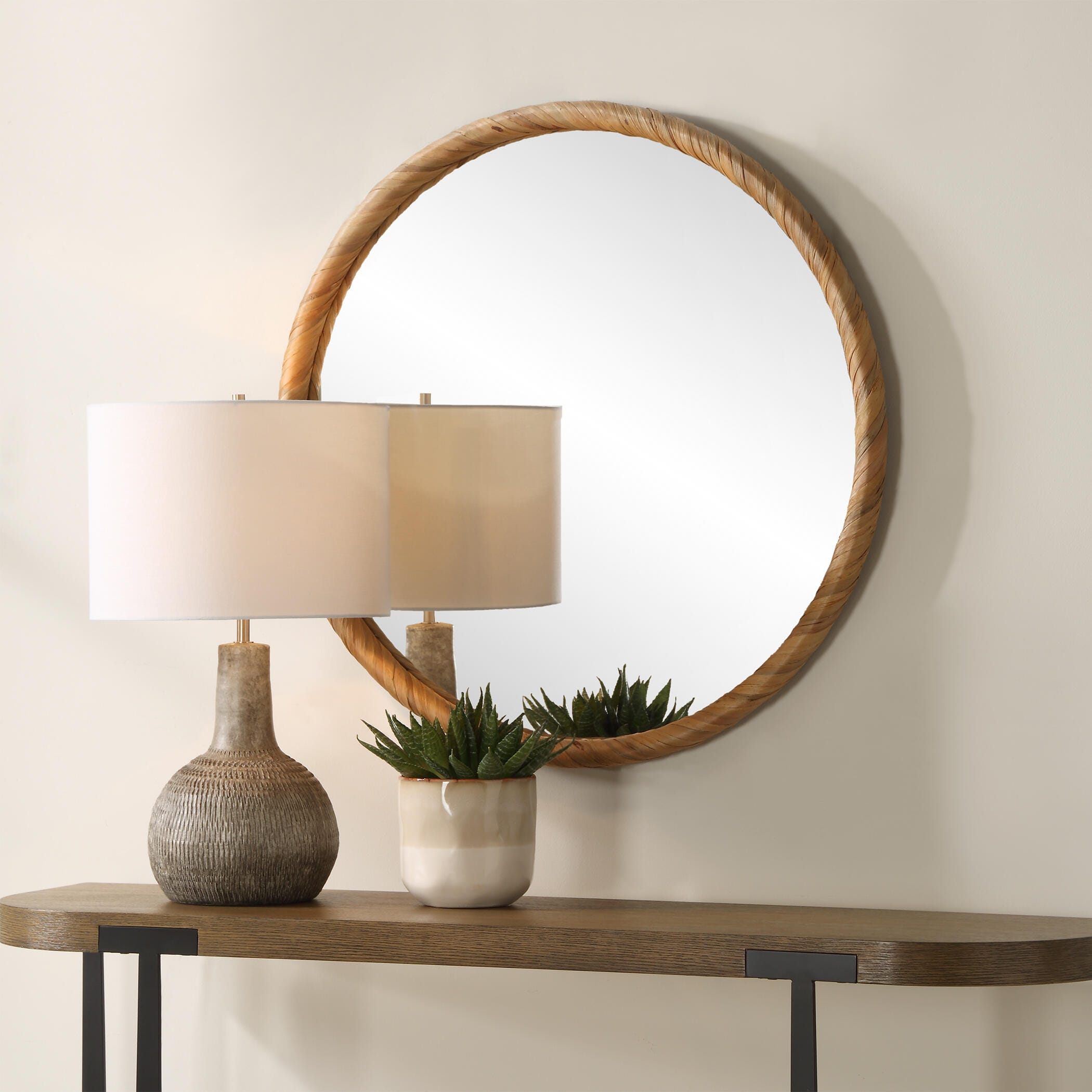 Exalted Living Round Accent Mirror, , large