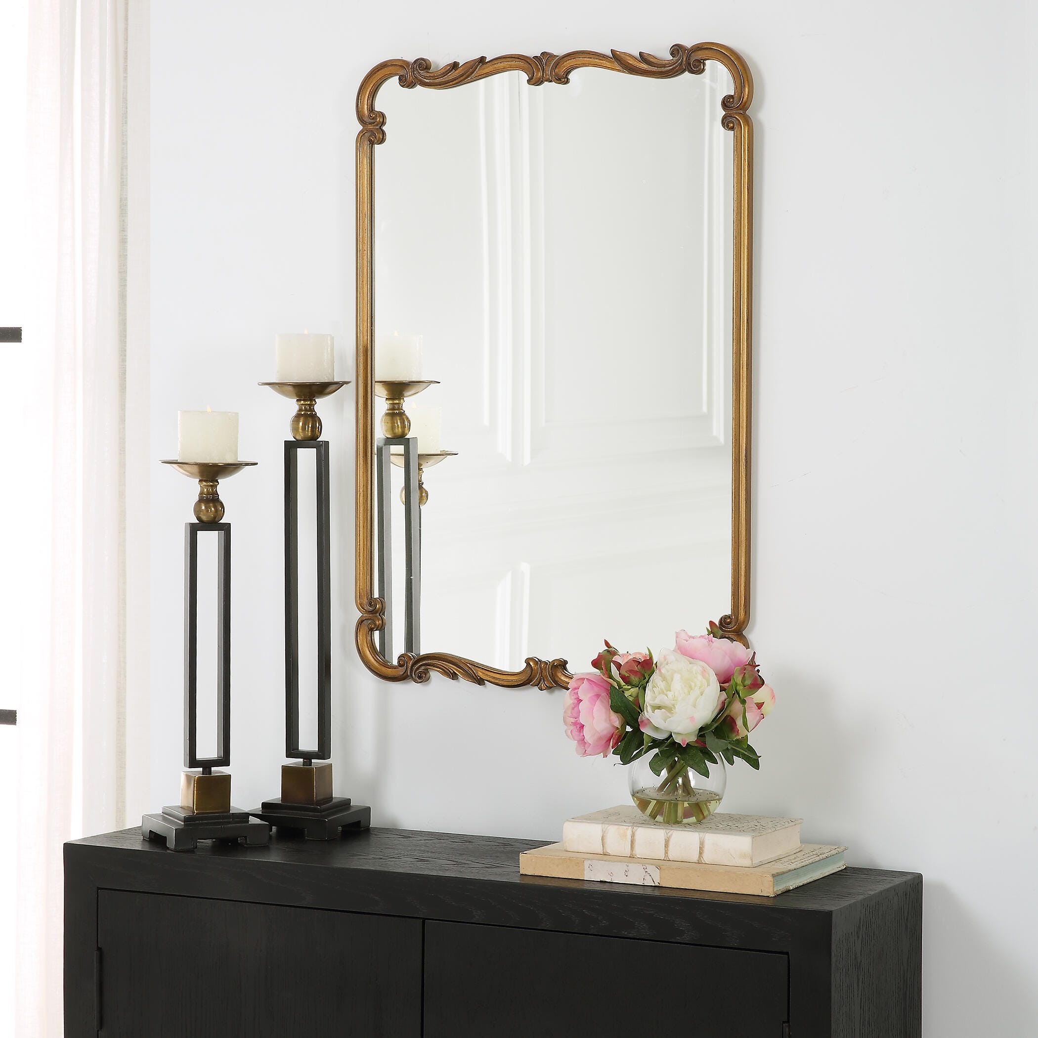 Exalted Living Ornate Accent Mirror, , large