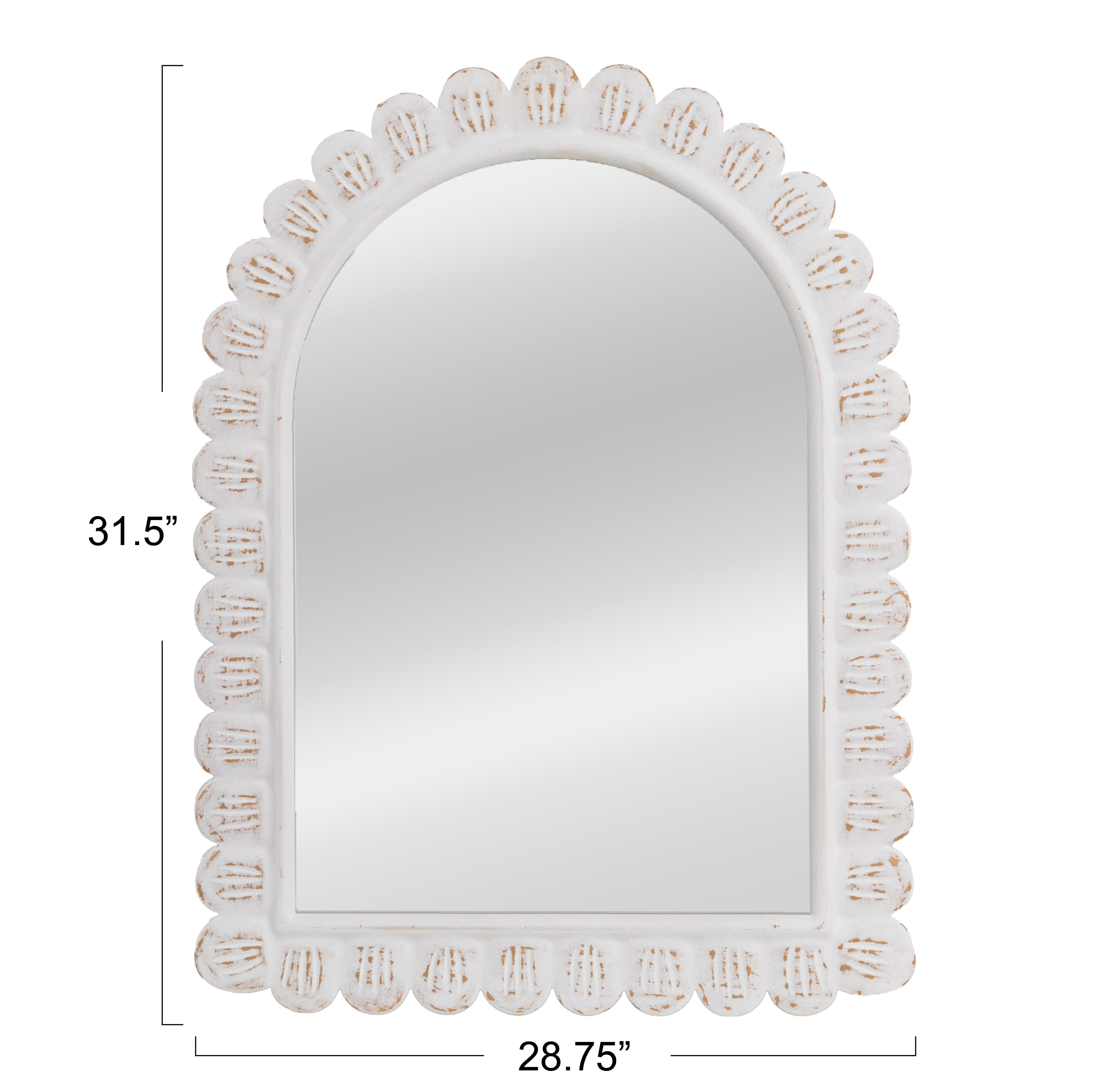 Storied Home Scallop Wall Mirror, , large