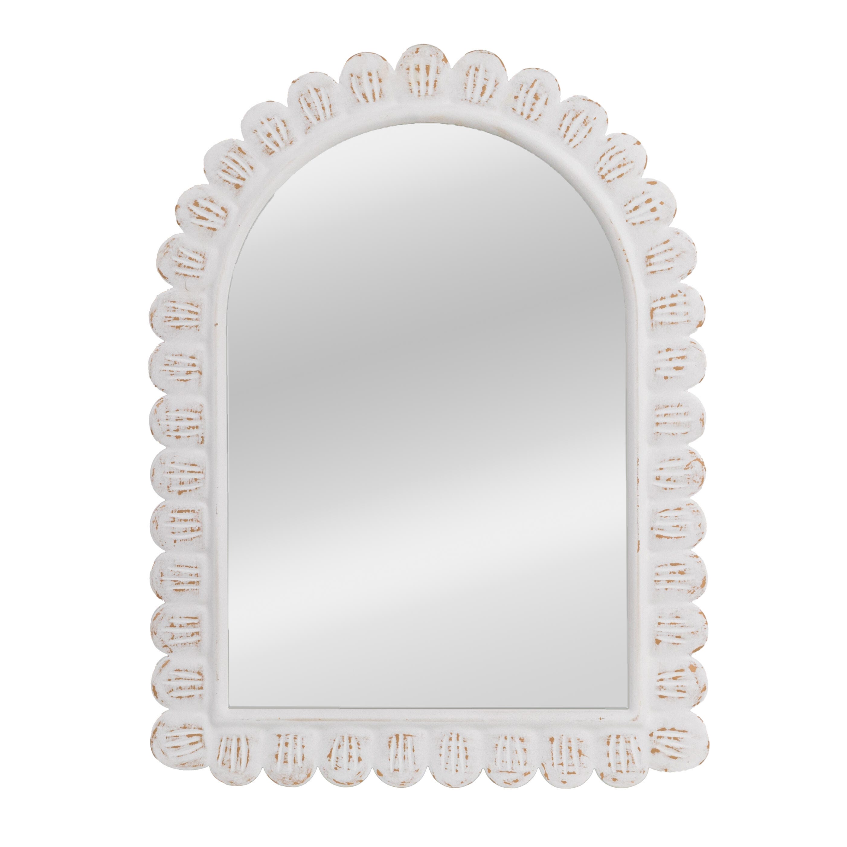 Storied Home Scallop Wall Mirror, , large