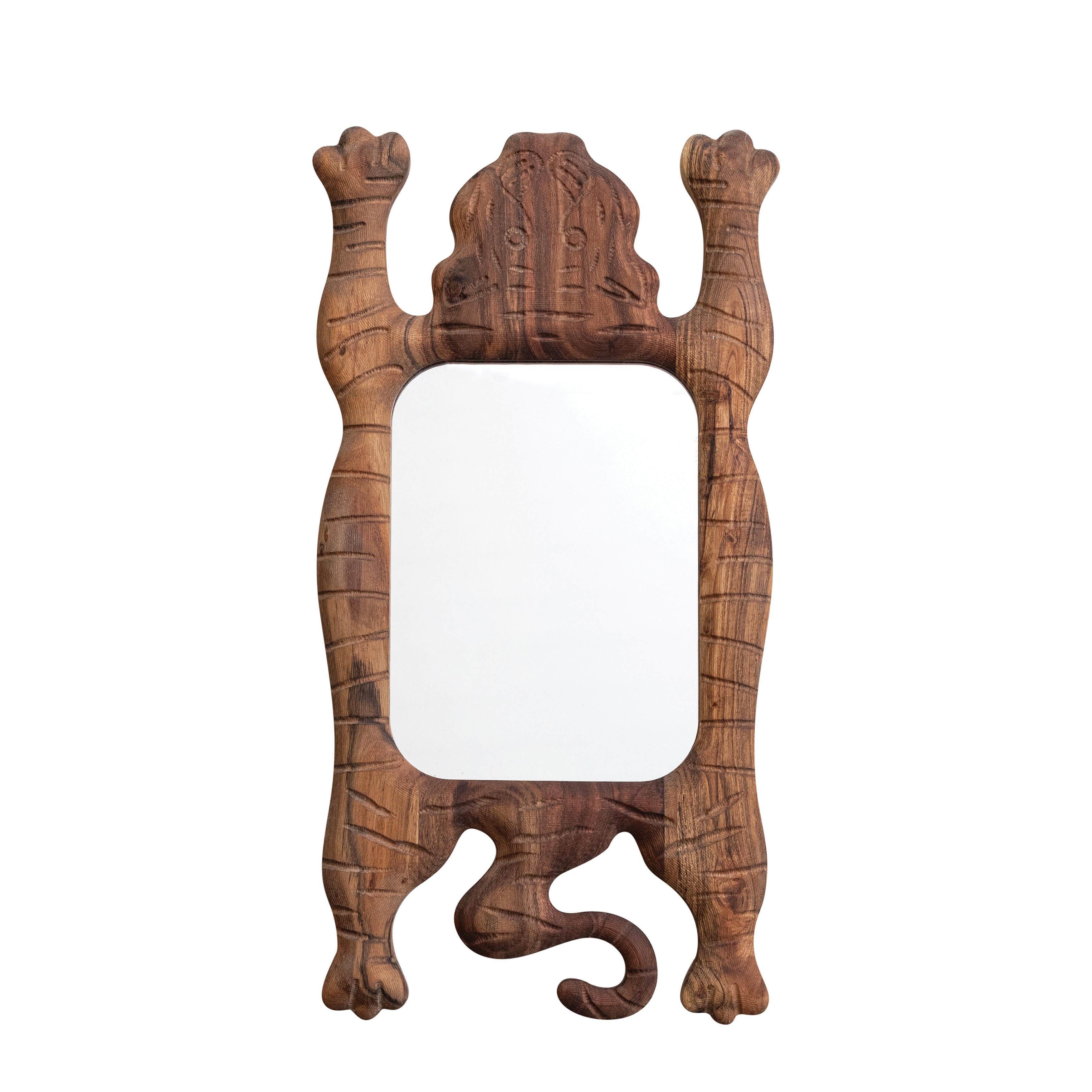 Storied Home Tibetan Tiger Shaped Wall Mirror | Ashley