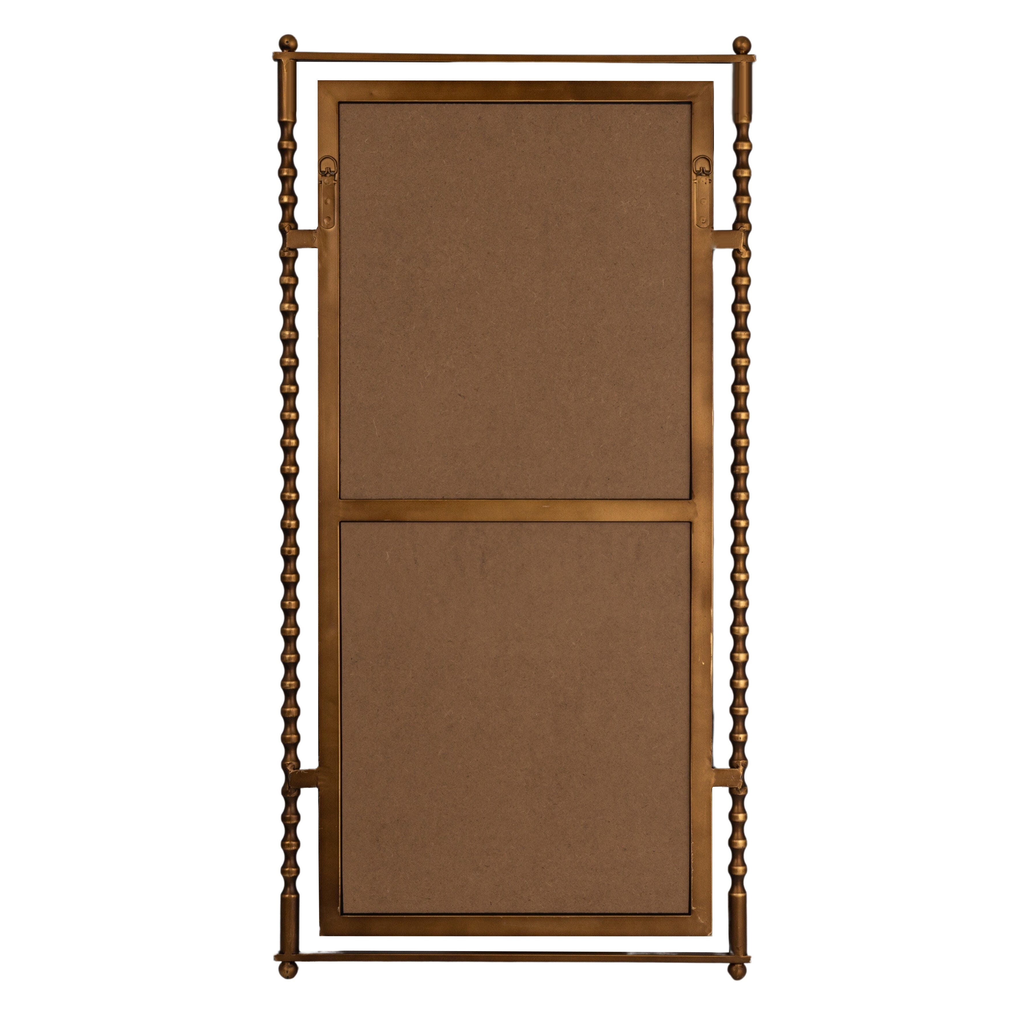 Storied Home Tall Wall Mirror, Antique Brass, large
