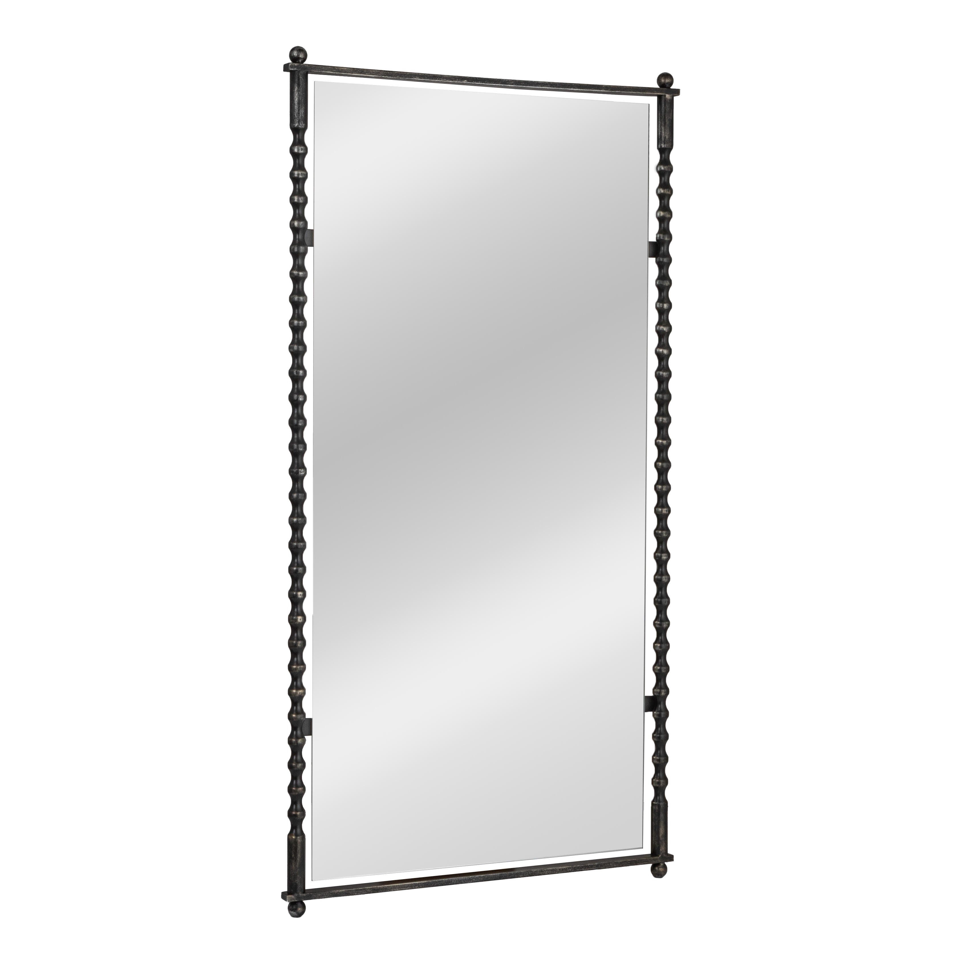 Storied Home Tall Wall Mirror, Black, large