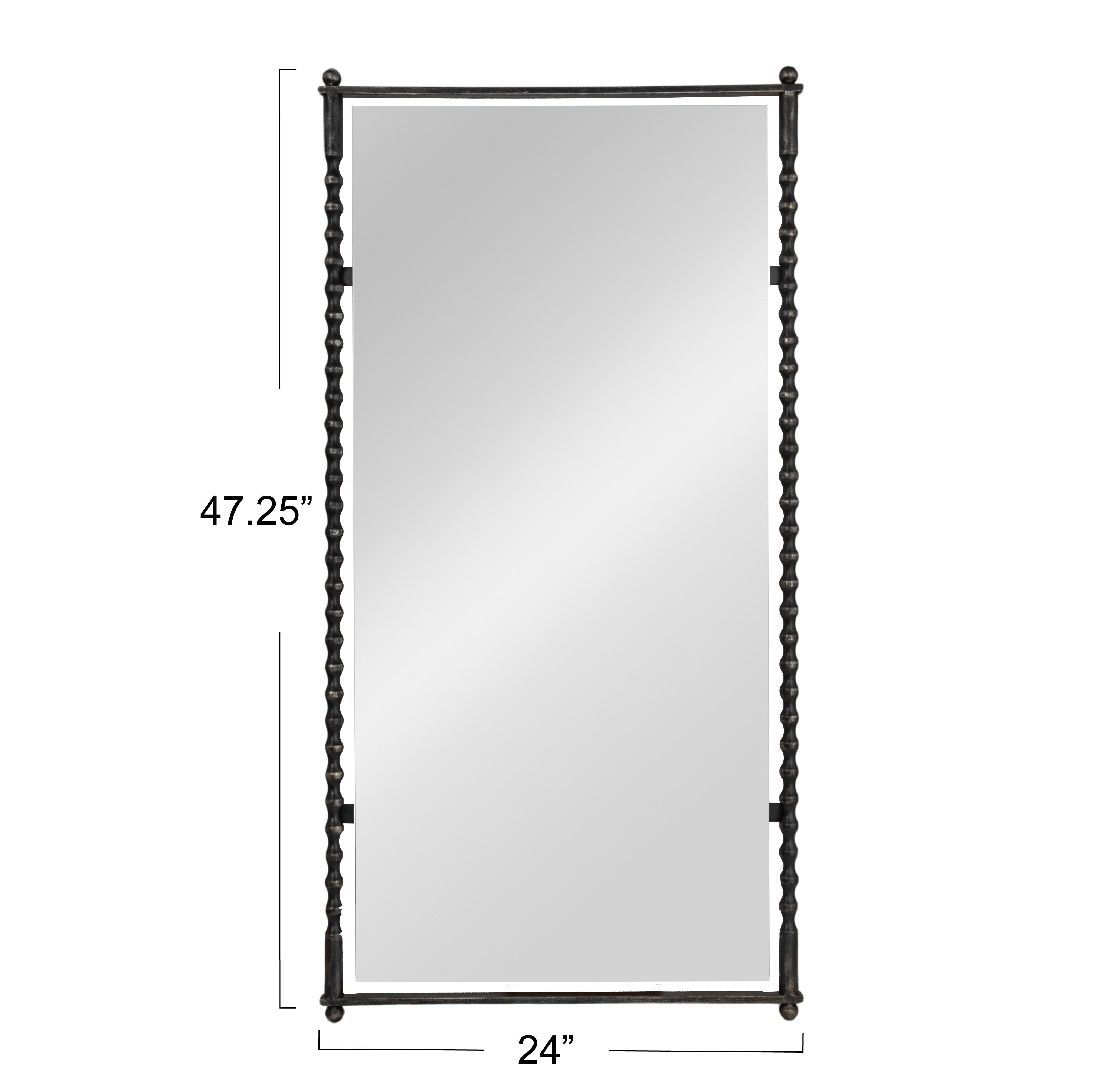 Storied Home Tall Wall Mirror, Black, large
