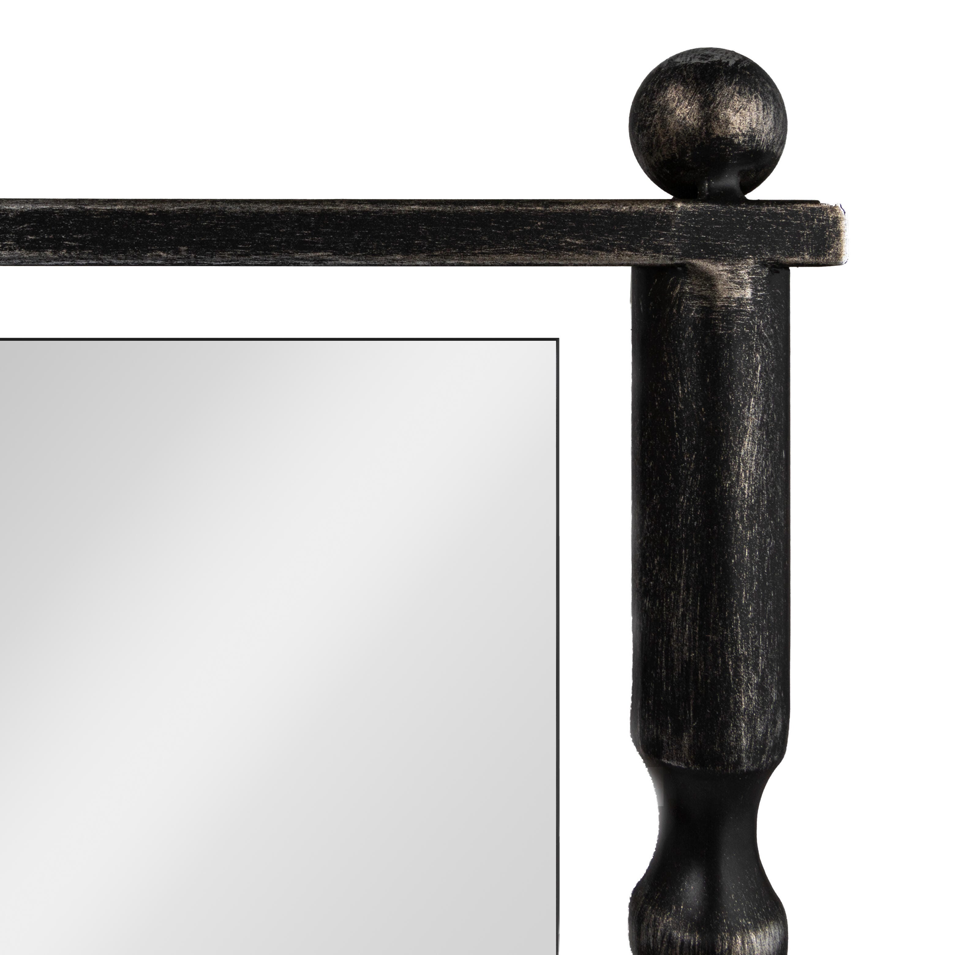 Storied Home Tall Wall Mirror, Black, large