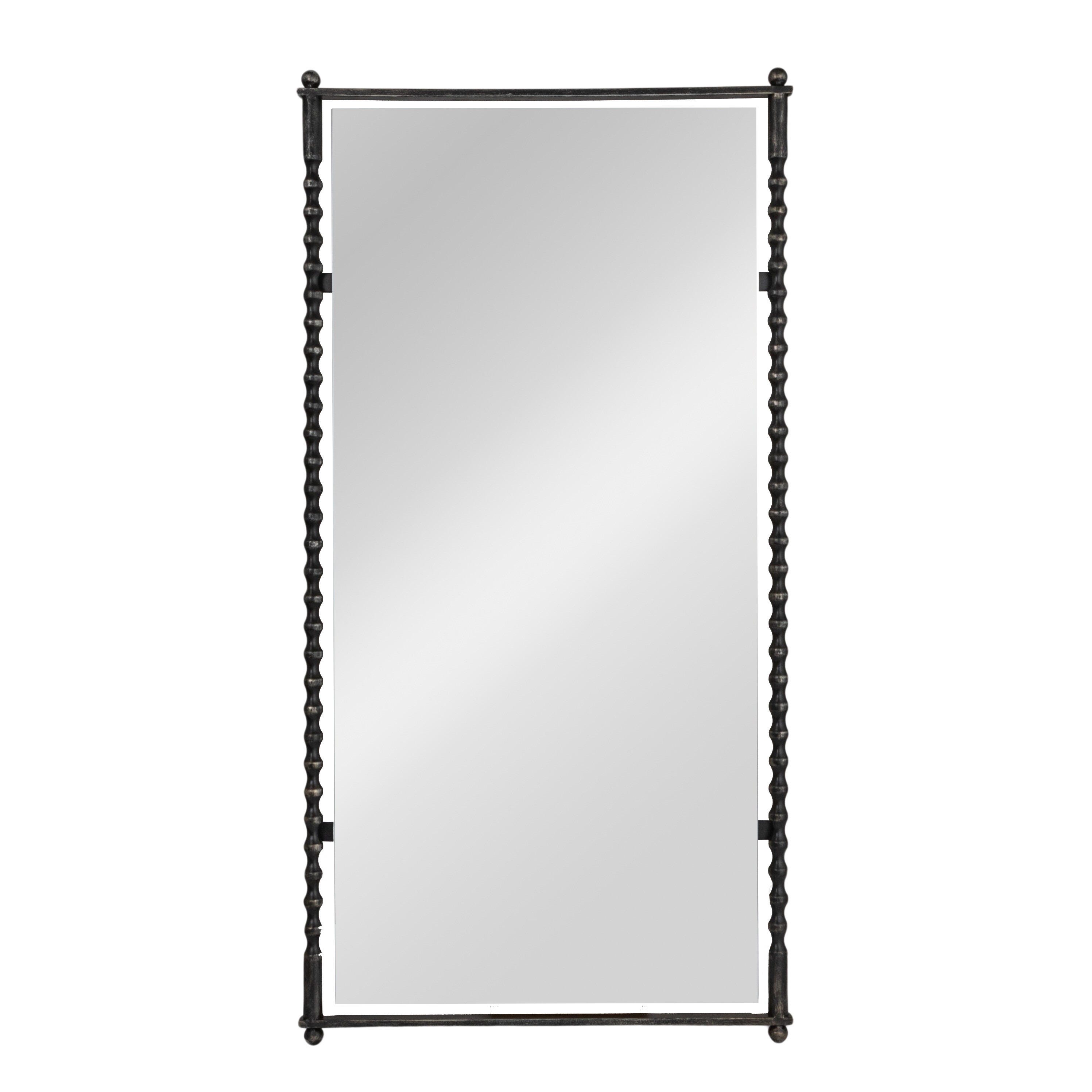 Storied Home Tall Wall Mirror, Black, large