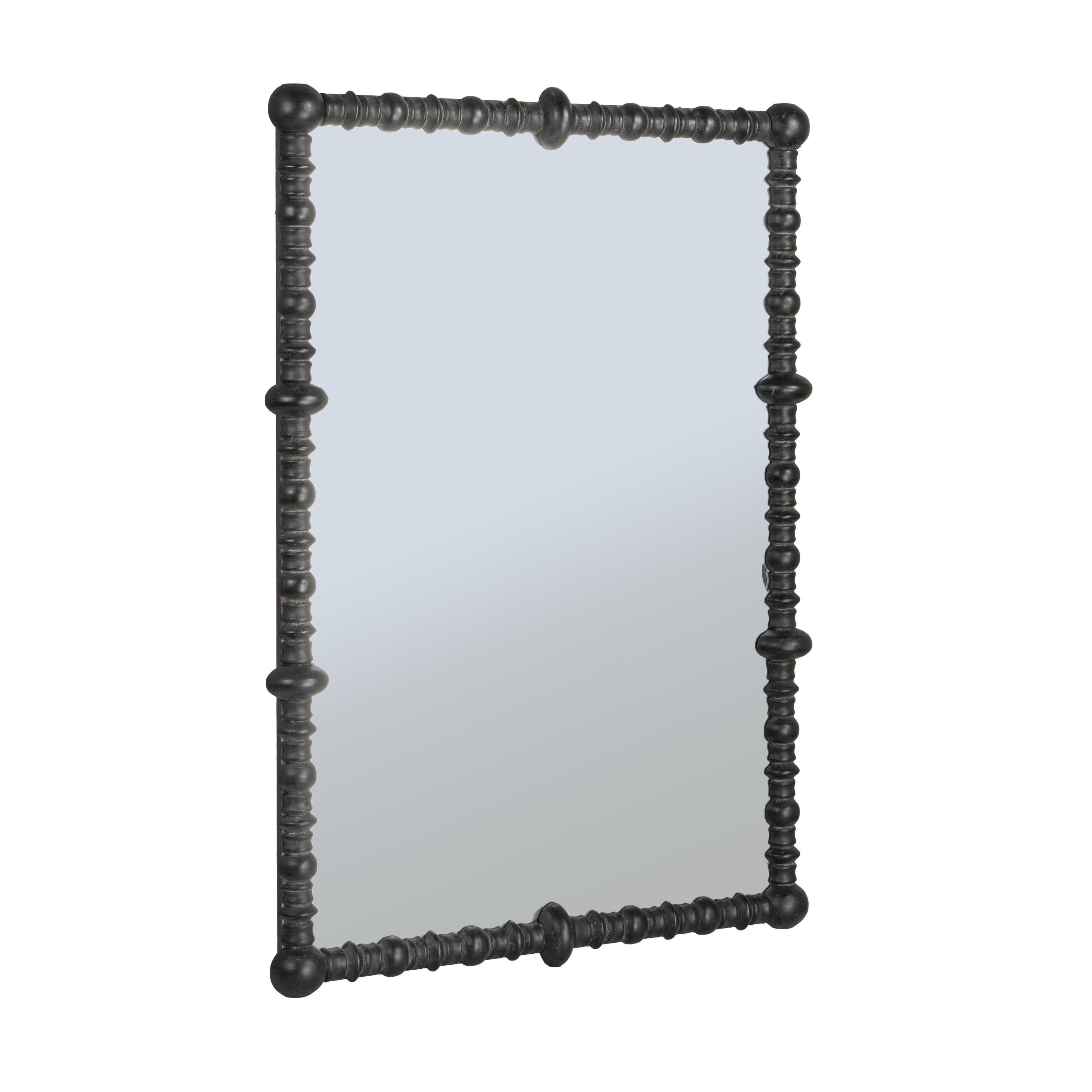 Storied Home Beaded Dowel Wall Mirror, , large