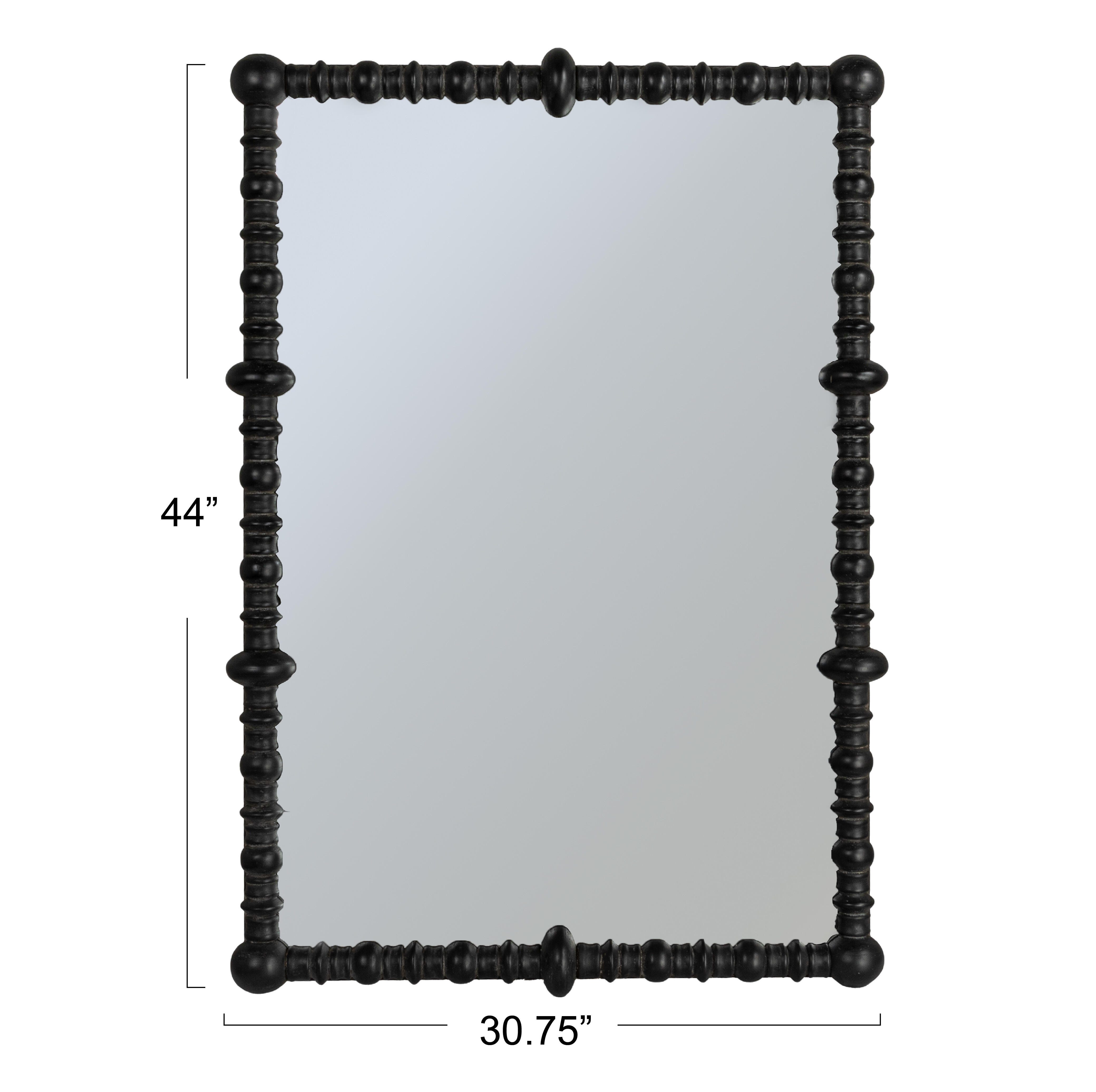 Storied Home Beaded Dowel Wall Mirror, , large
