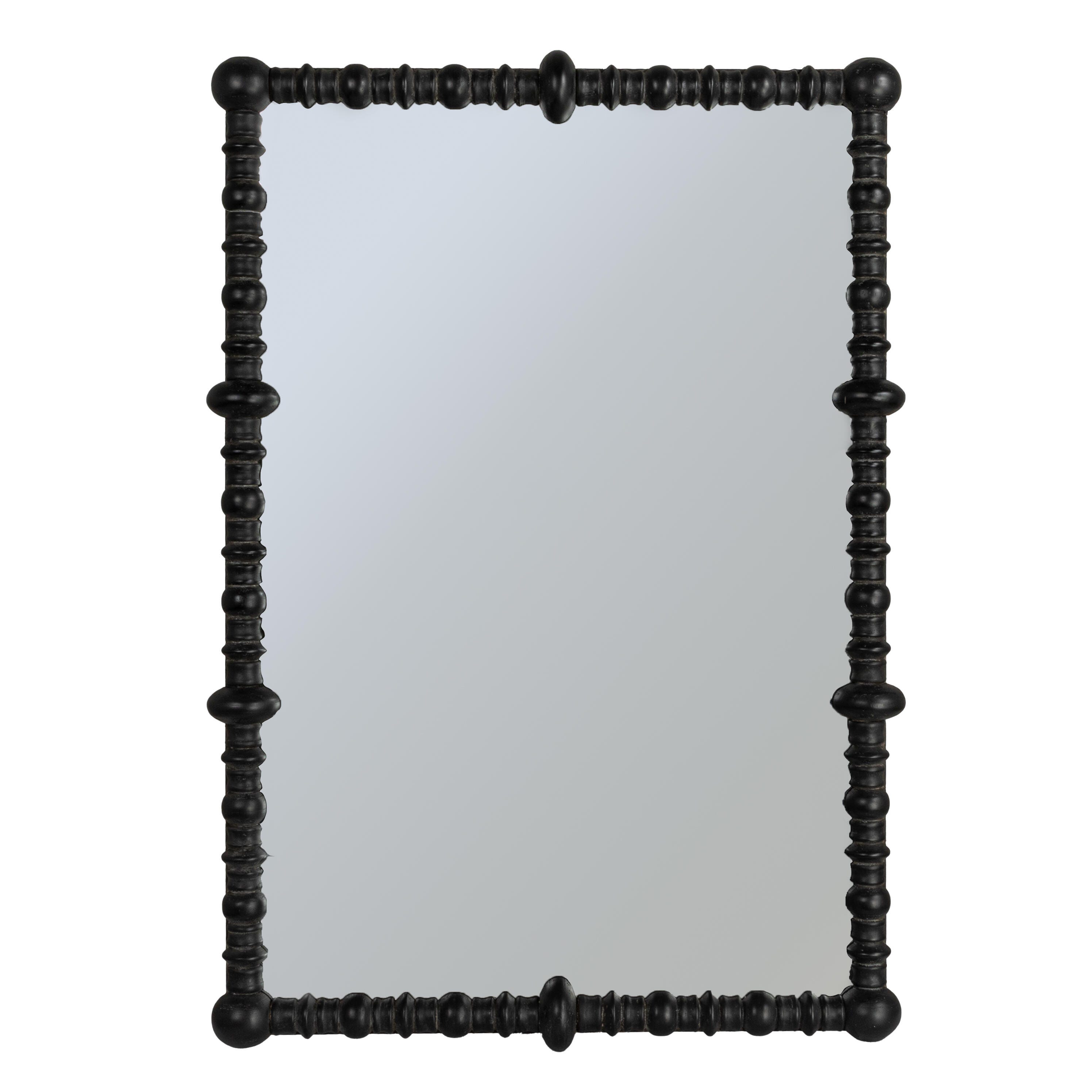 Storied Home Beaded Dowel Wall Mirror, , large