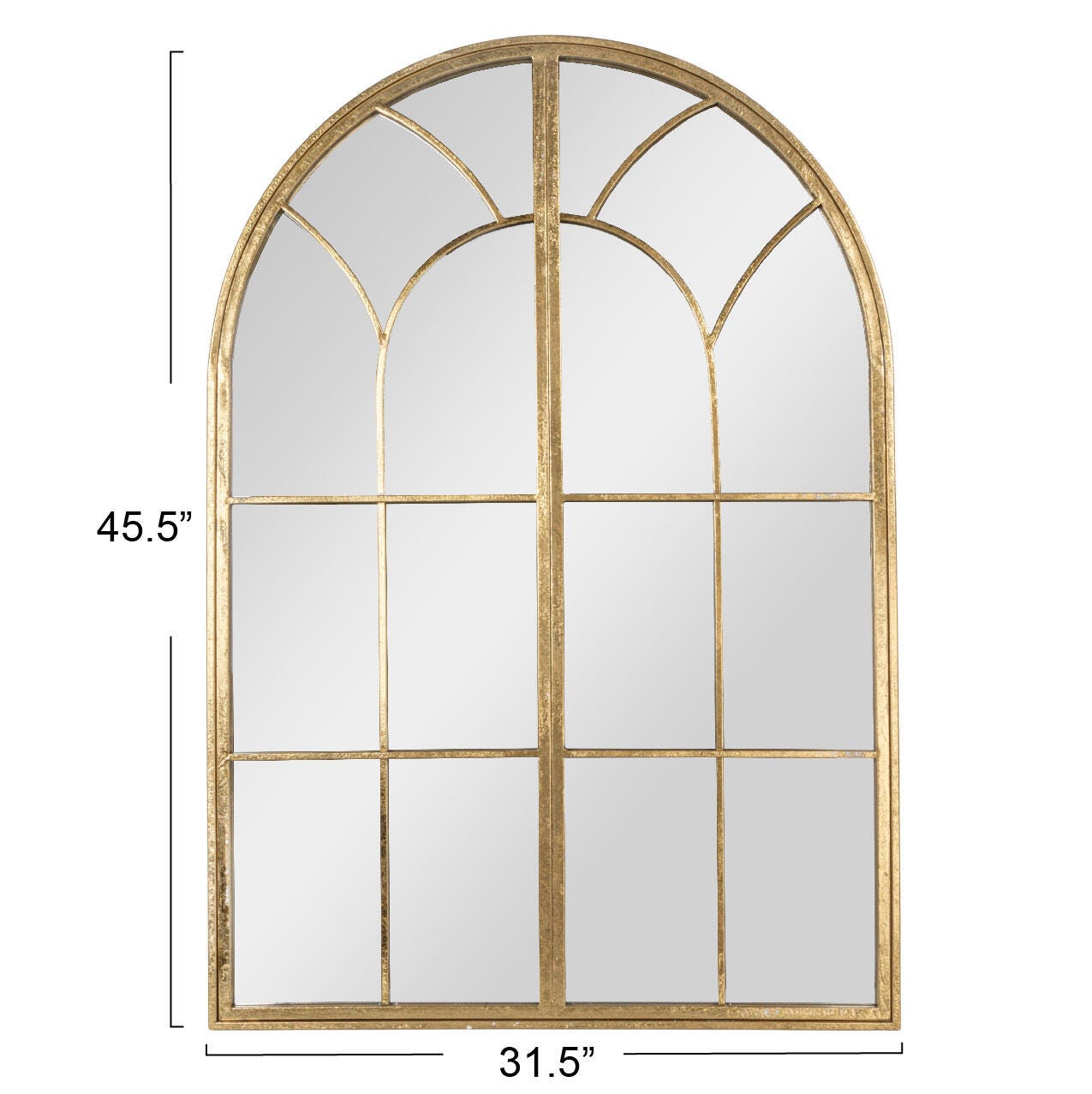 Storied Home Arched Windowpane Wall Mirror, , large
