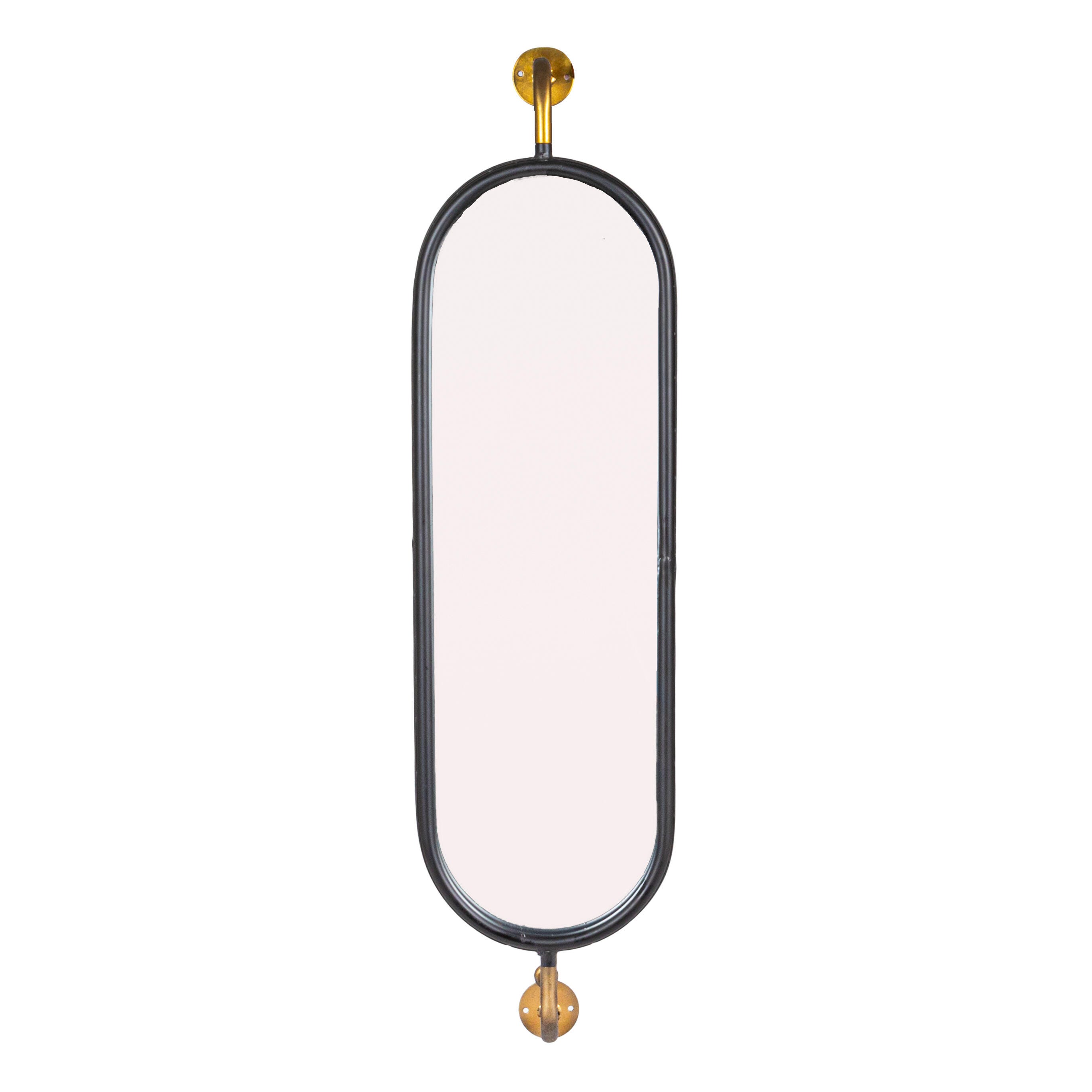 Storied Home Oval Framed Wall Mirror with Brackets, , large