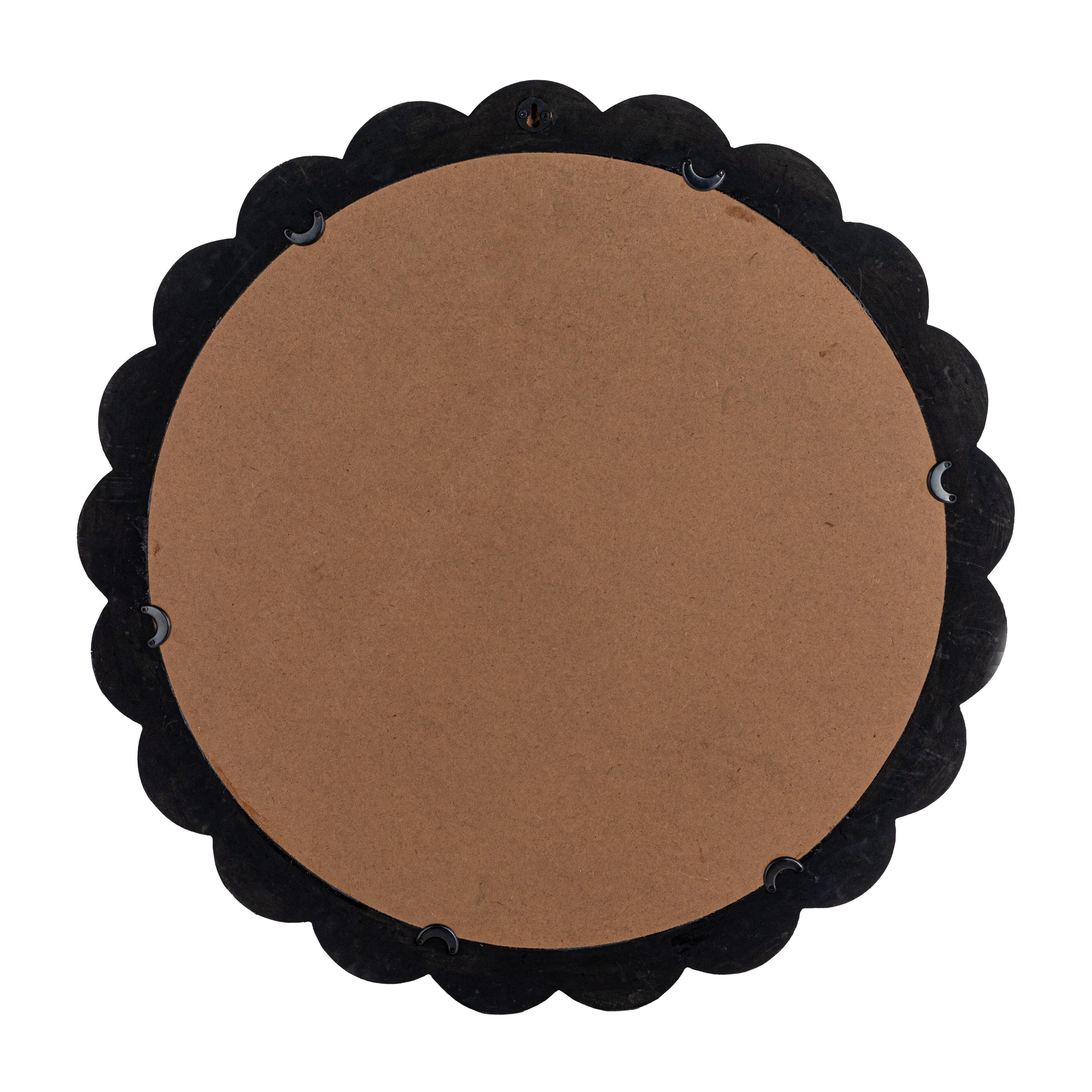 Storied Home Round Scalloped Wall Mirror, , large