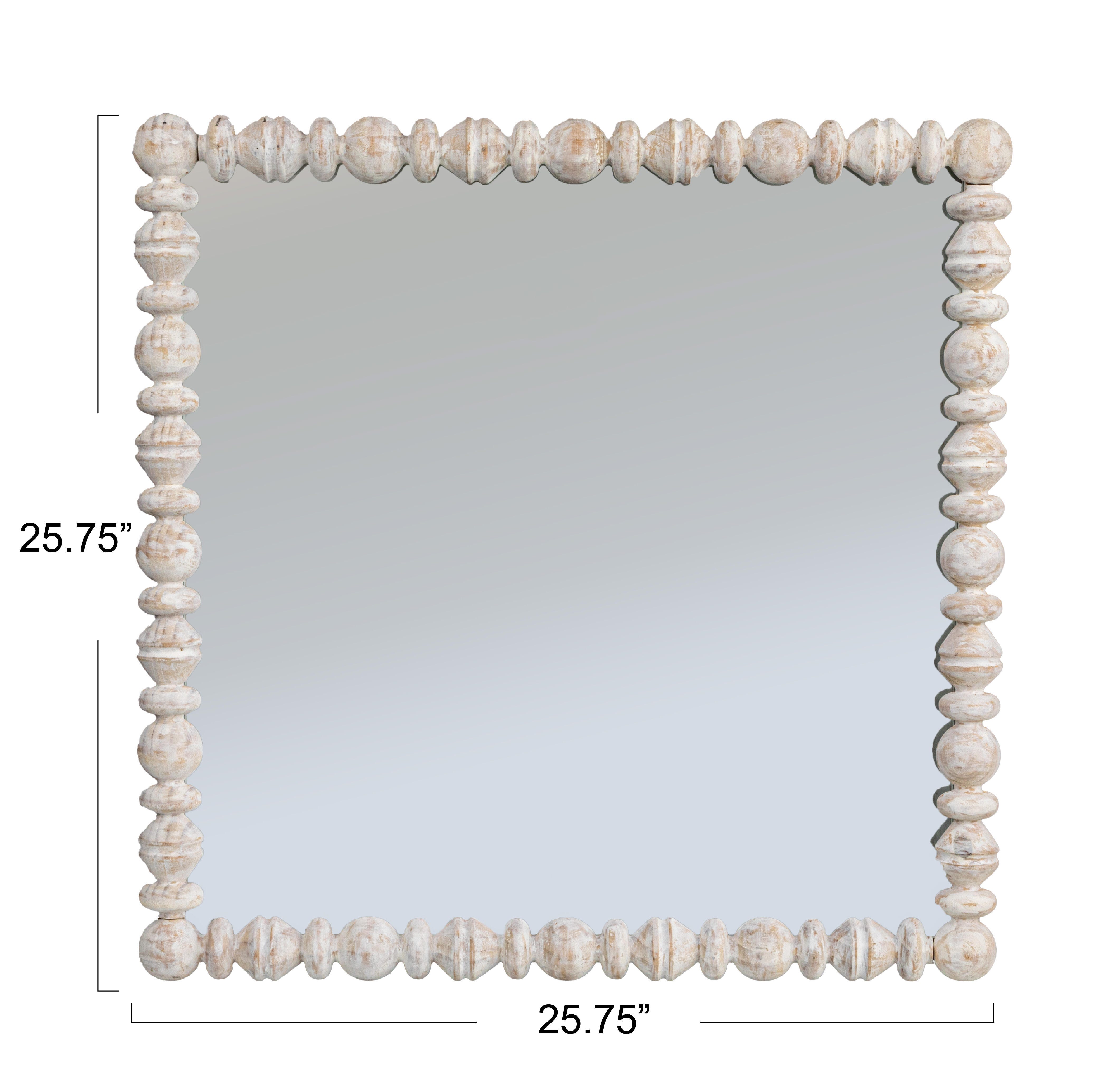 Storied Home Square Dowel Wall Mirror, , large