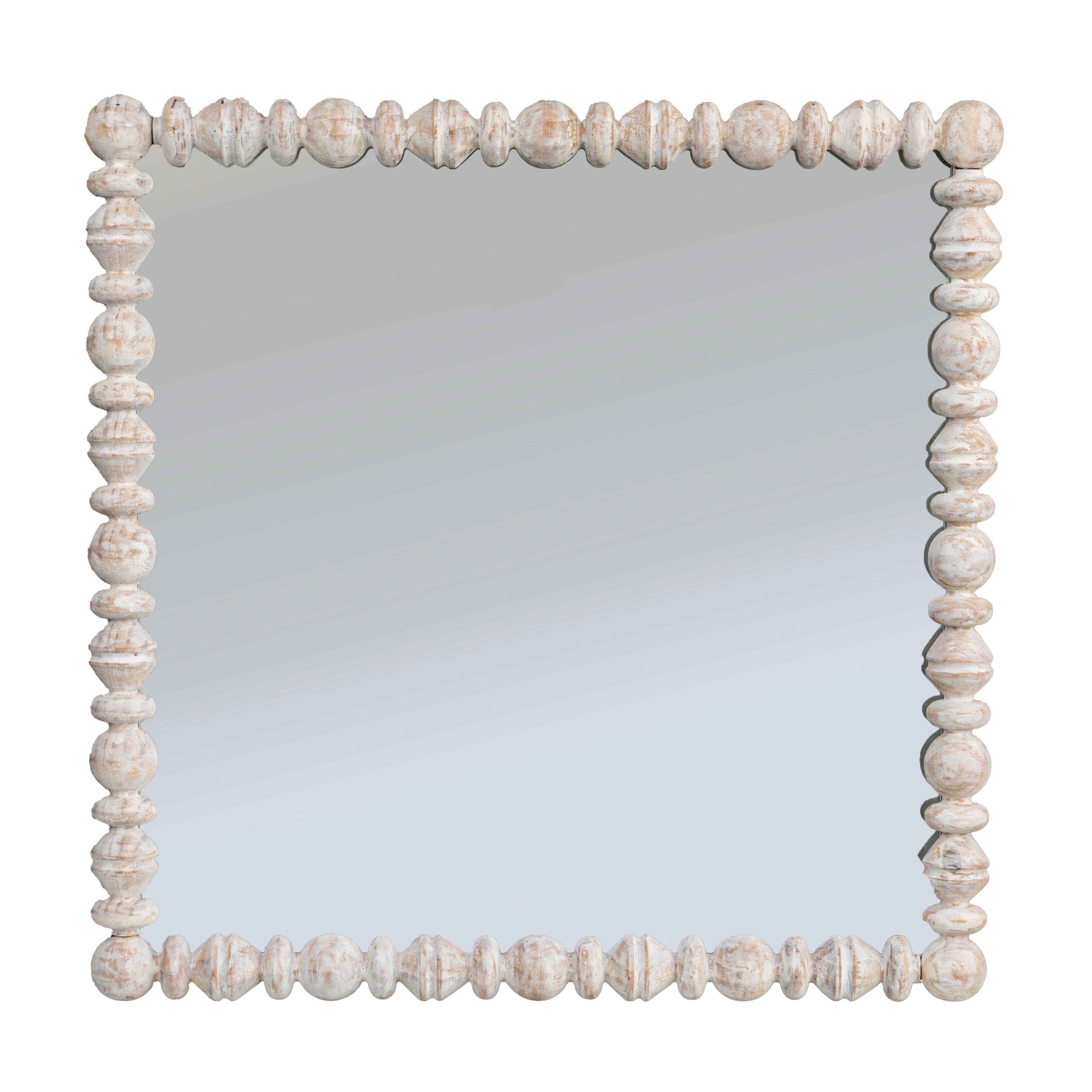 Storied Home Square Dowel Wall Mirror, , large