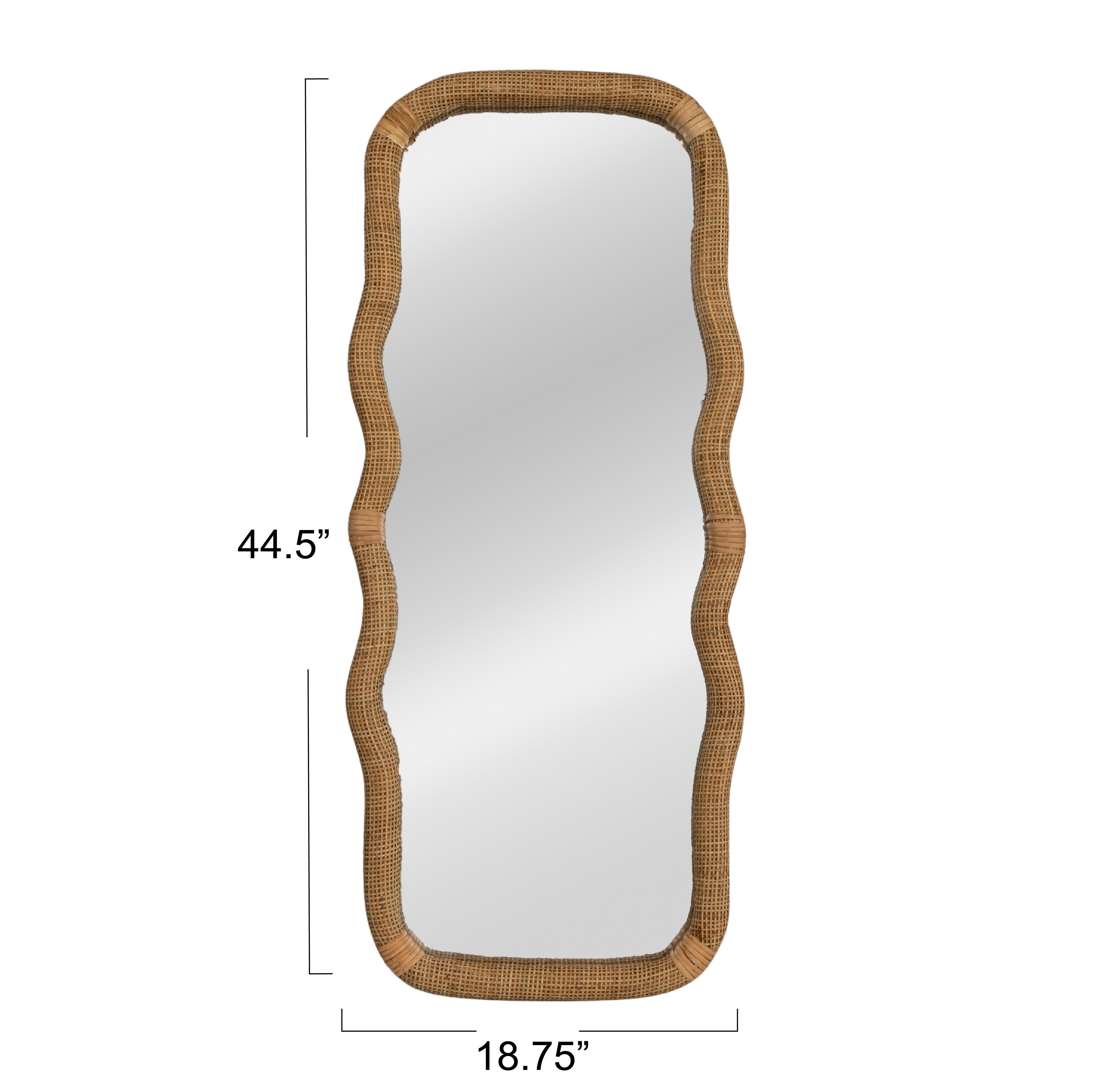 Storied Home Wavy Rectangle Wall Mirror, , large