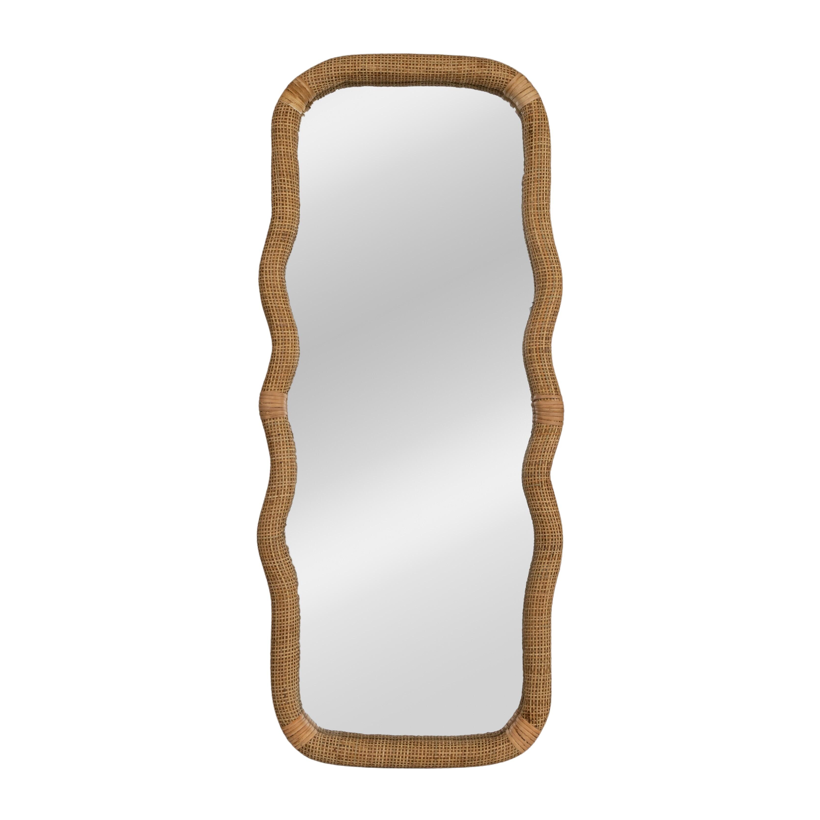 Storied Home Wavy Rectangle Wall Mirror, , large