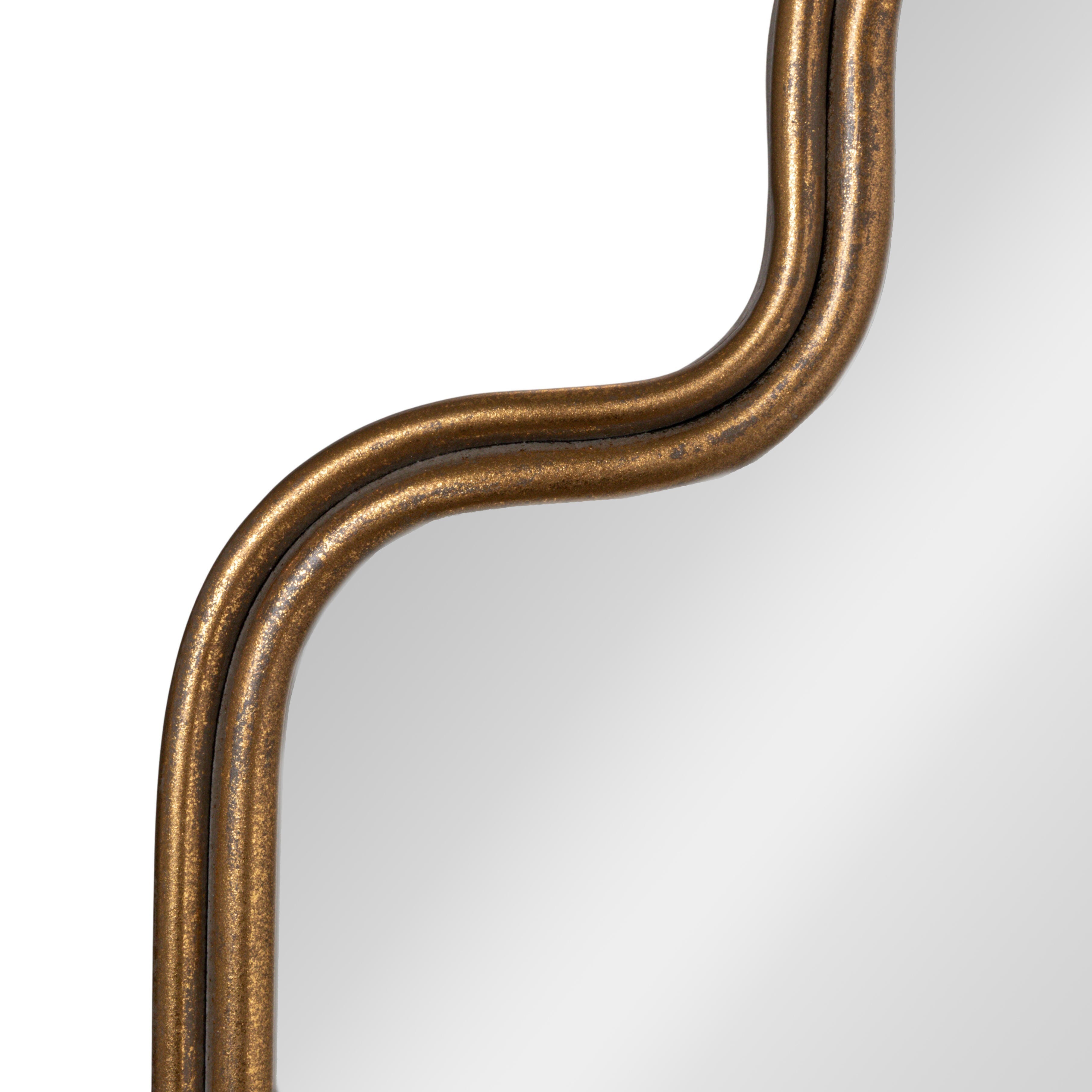 Storied Home Wavy Scalloped Arched Wall Mirror, , large
