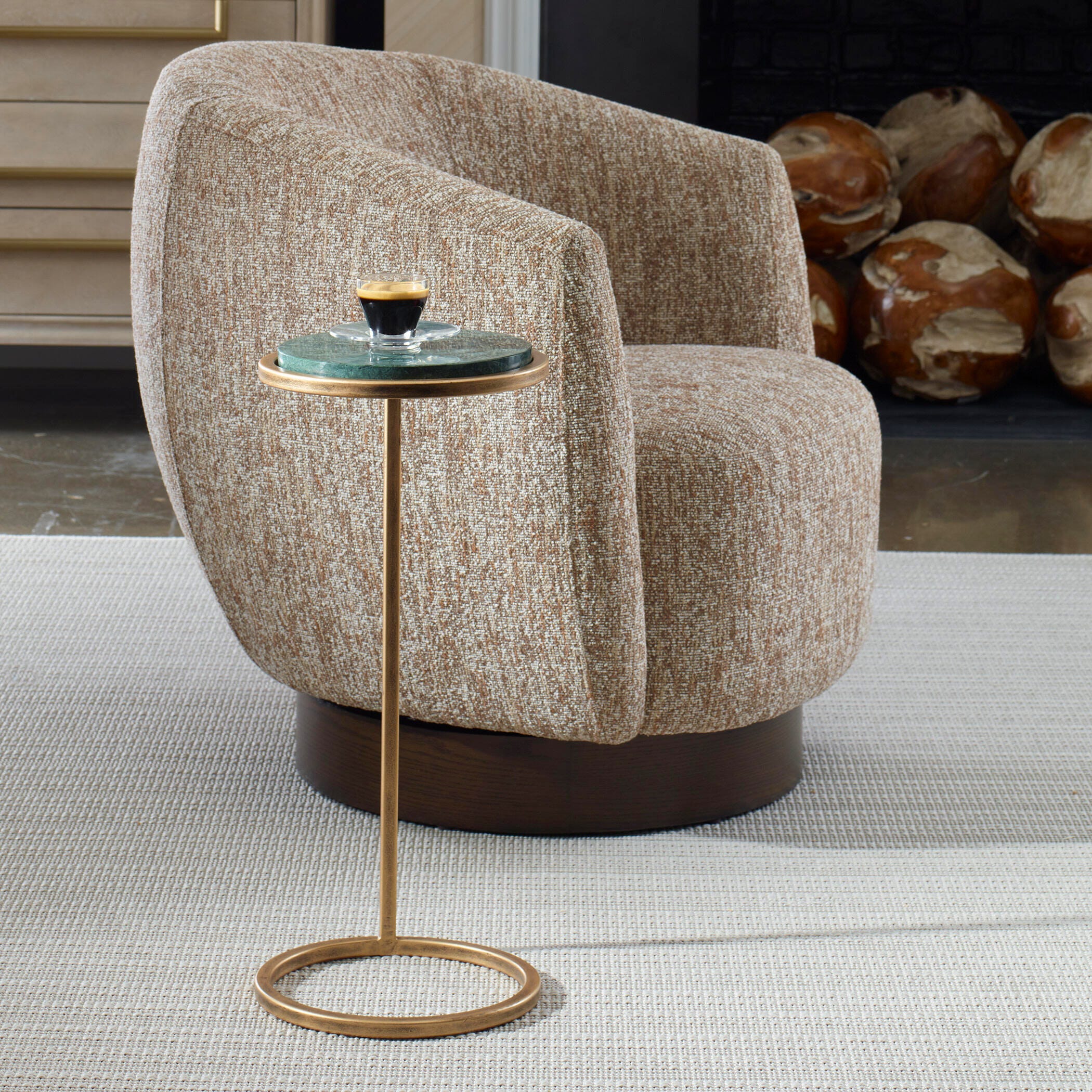 Exalted Living Accent Table, Green, large