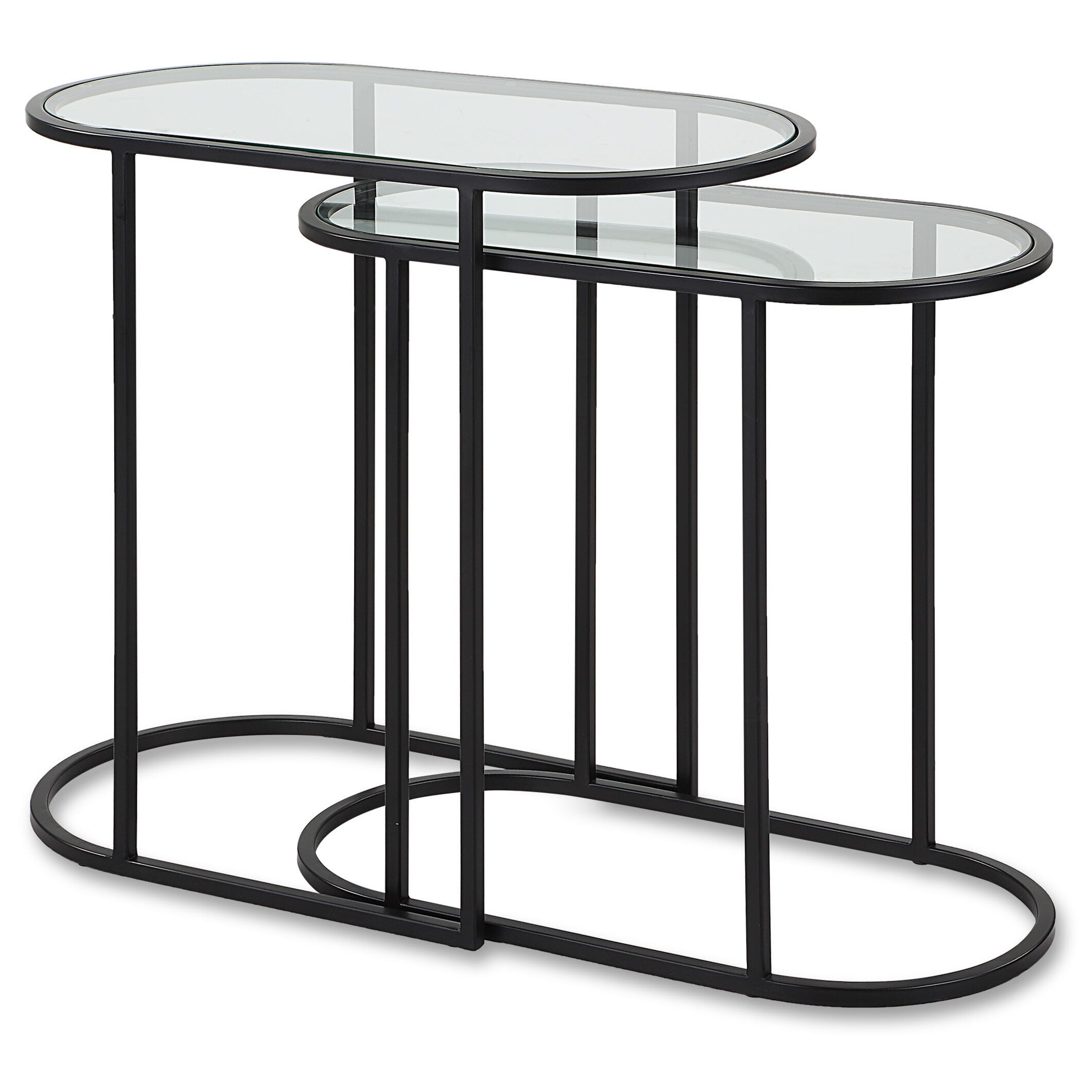 Exalted Living Nesting Accent Table, Black, large