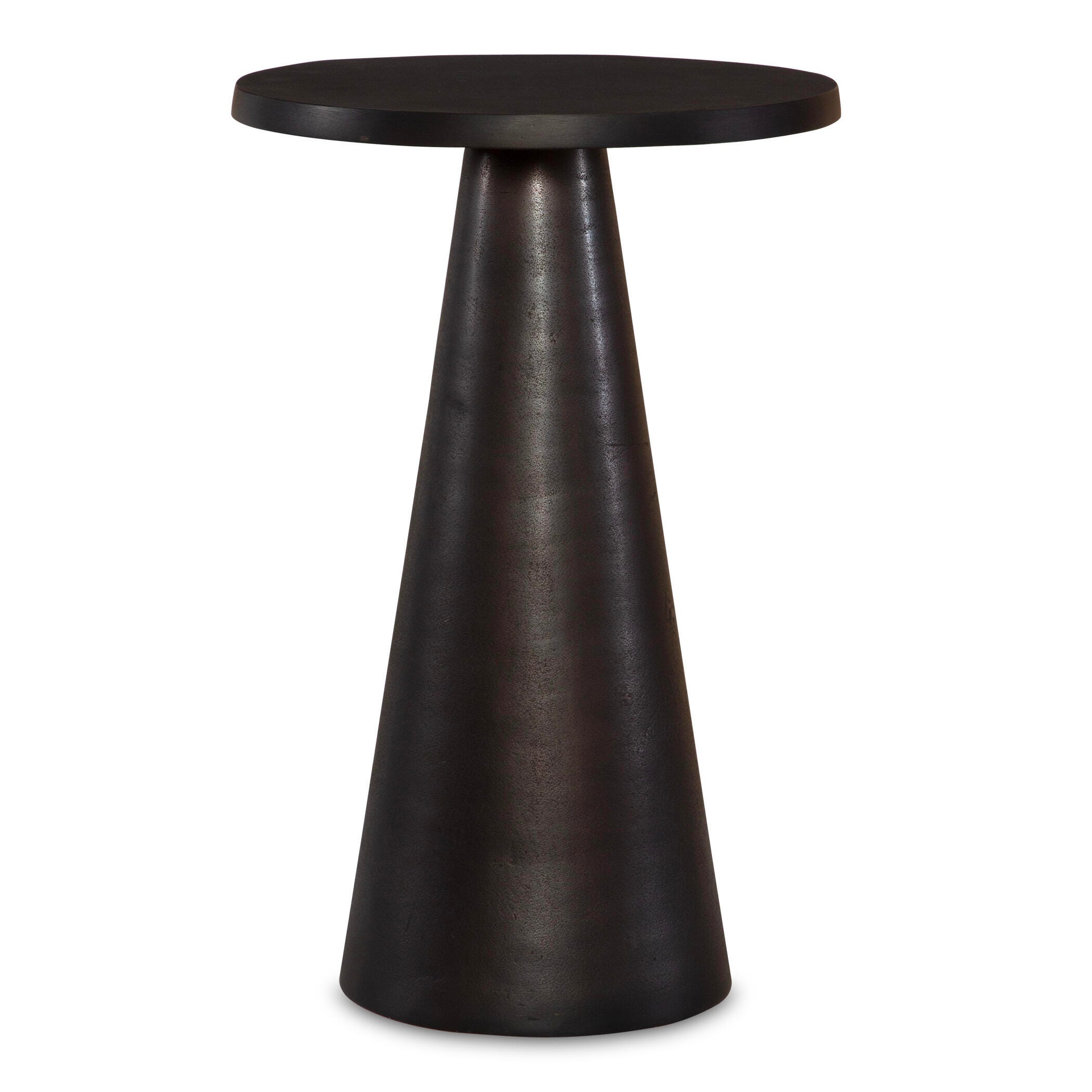 Exalted Living Pedestal Accent Table, Brown, large