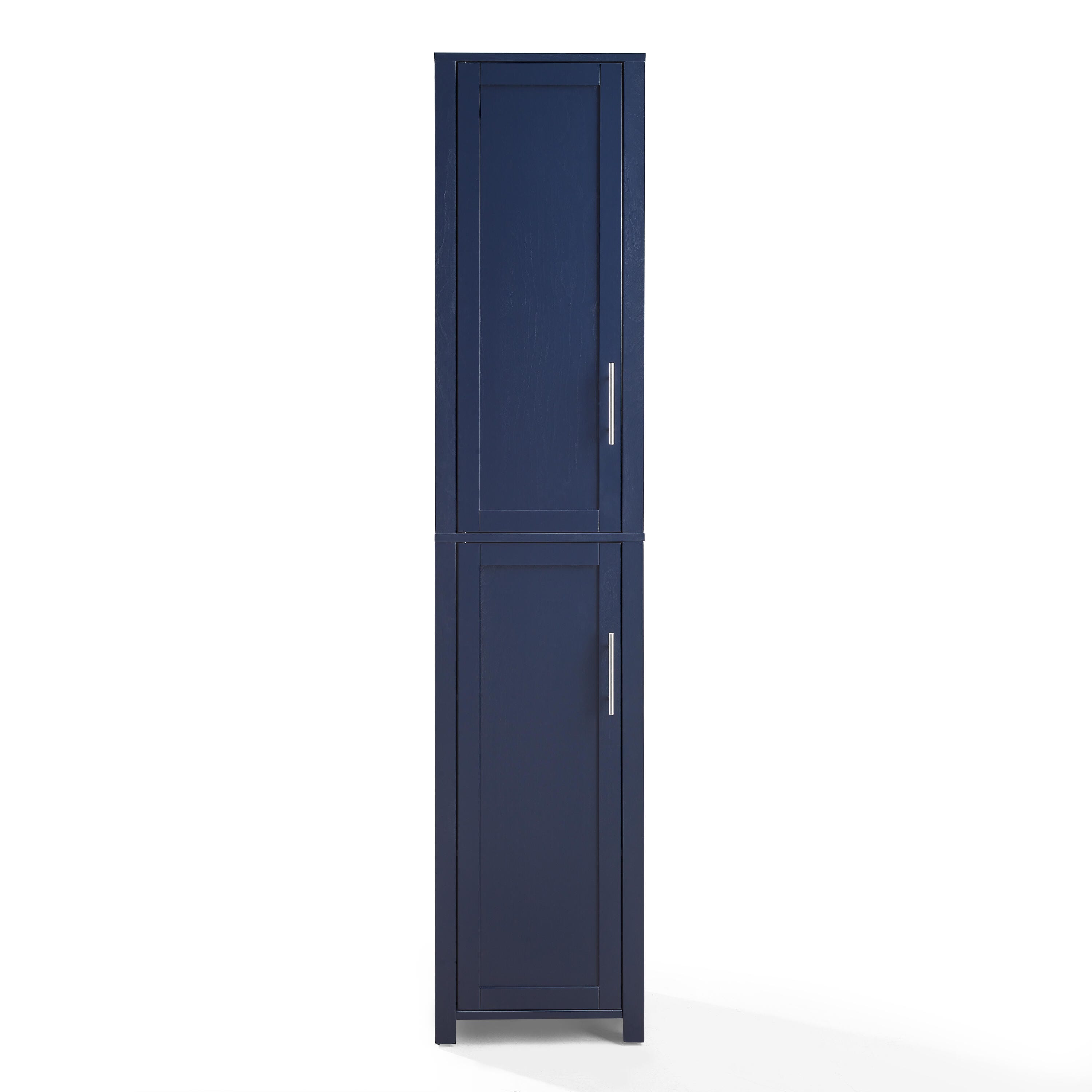 Crosley Furniture Savannah Linen Storage Cabinet, Navy Blue, large