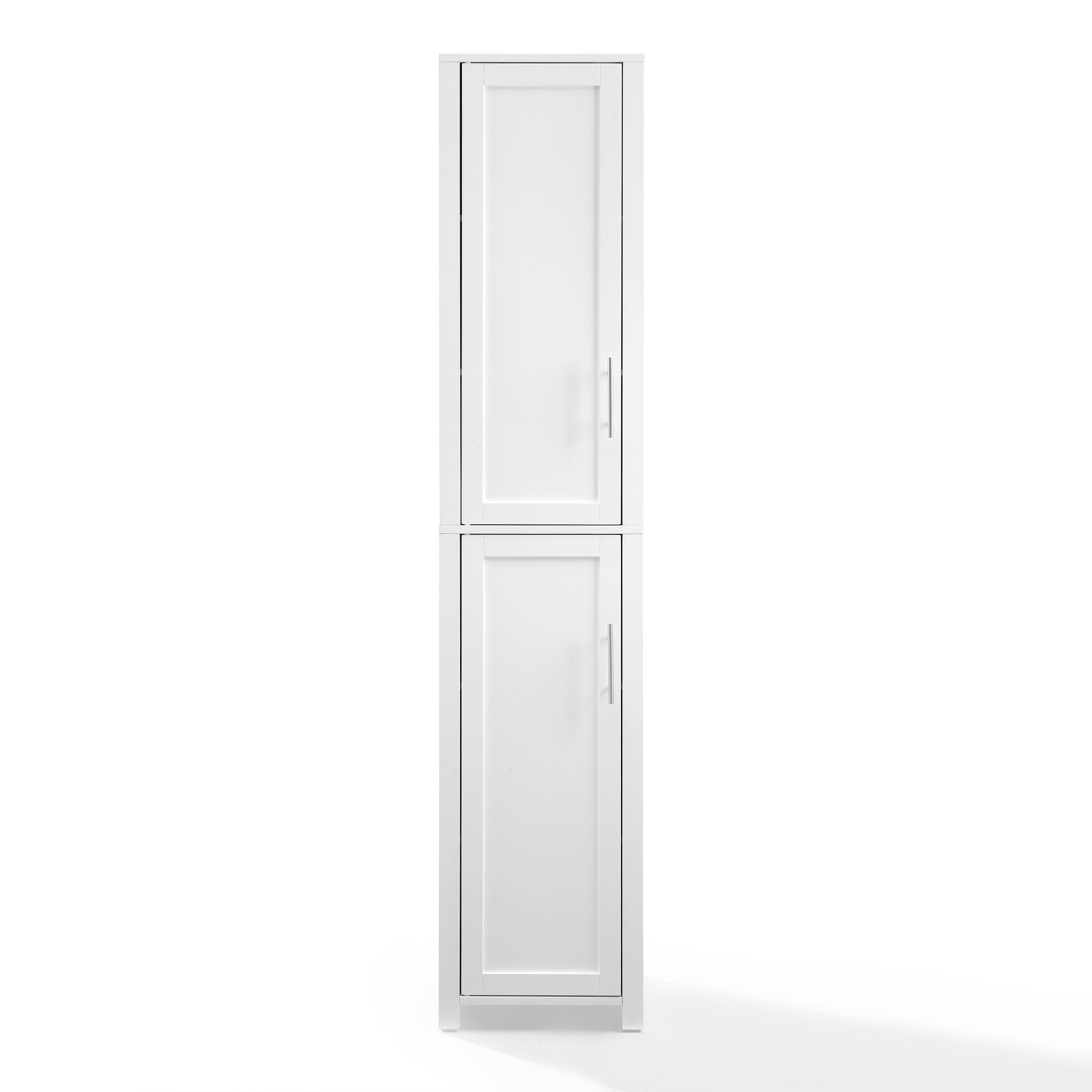 Crosley Furniture Savannah Linen Storage Cabinet, White, large